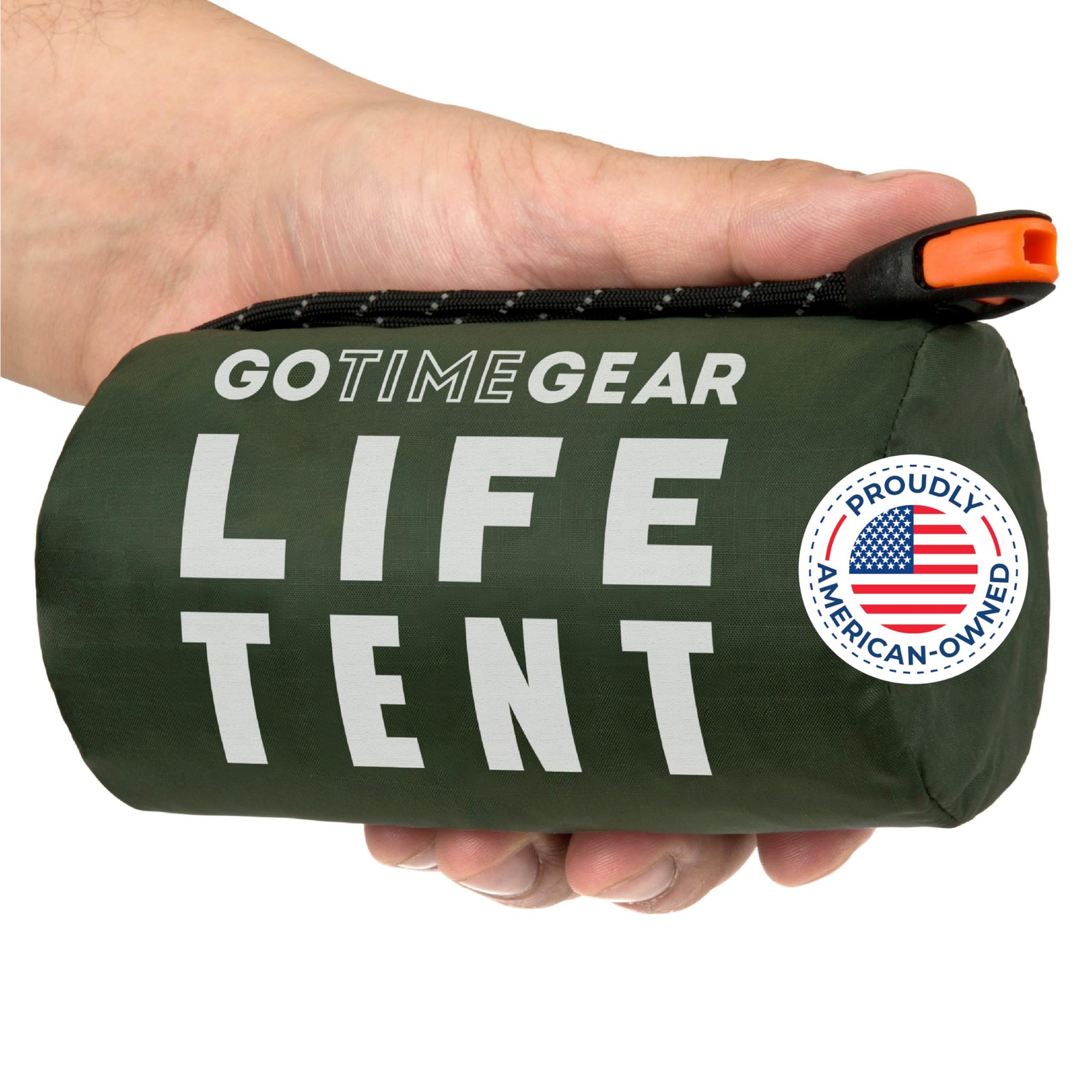 Survival Tent Emergency Shelter – 2-Person Green – Waterproof Windproof Tube Ten
