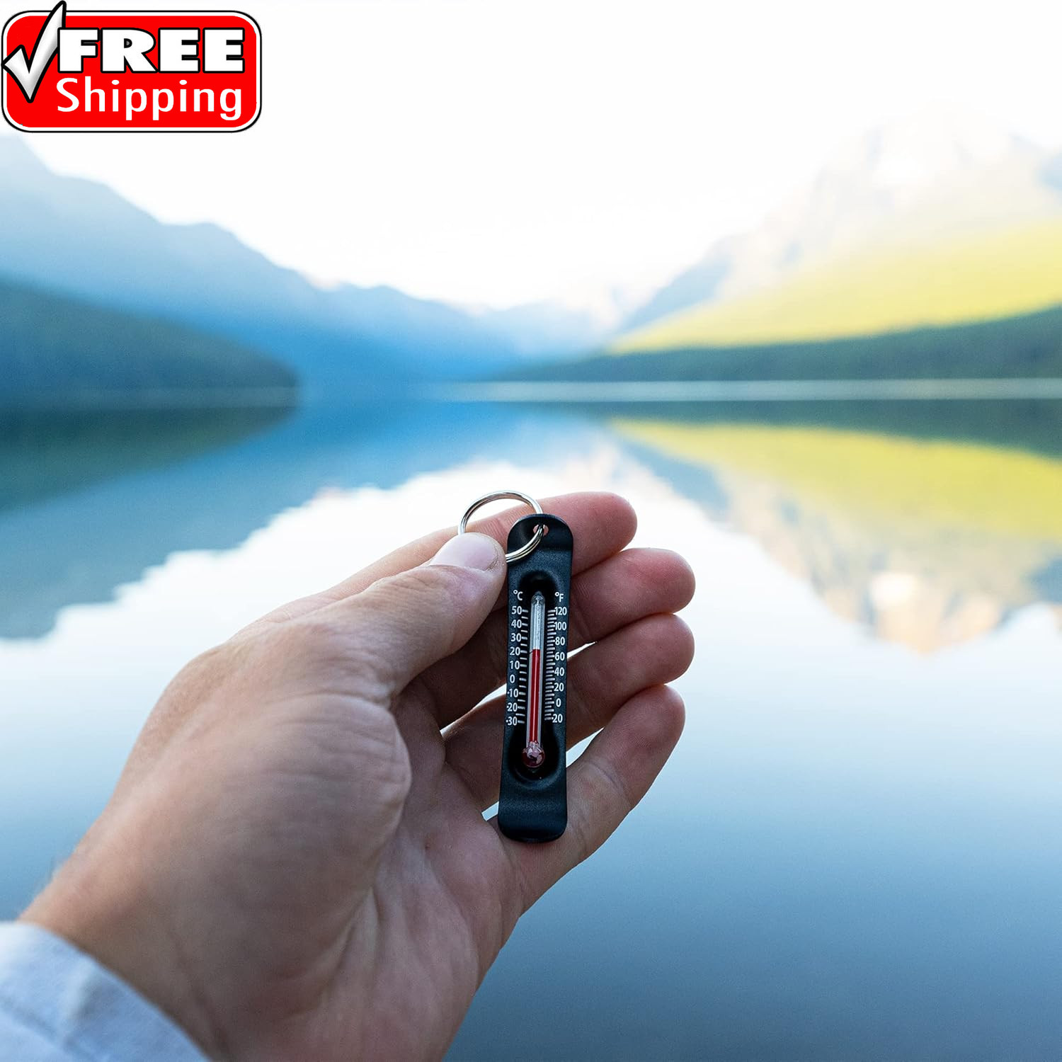Brrr-Ometer – Snowsport Zipper Pull Thermometer for Jacket, Parka, or Backpack |