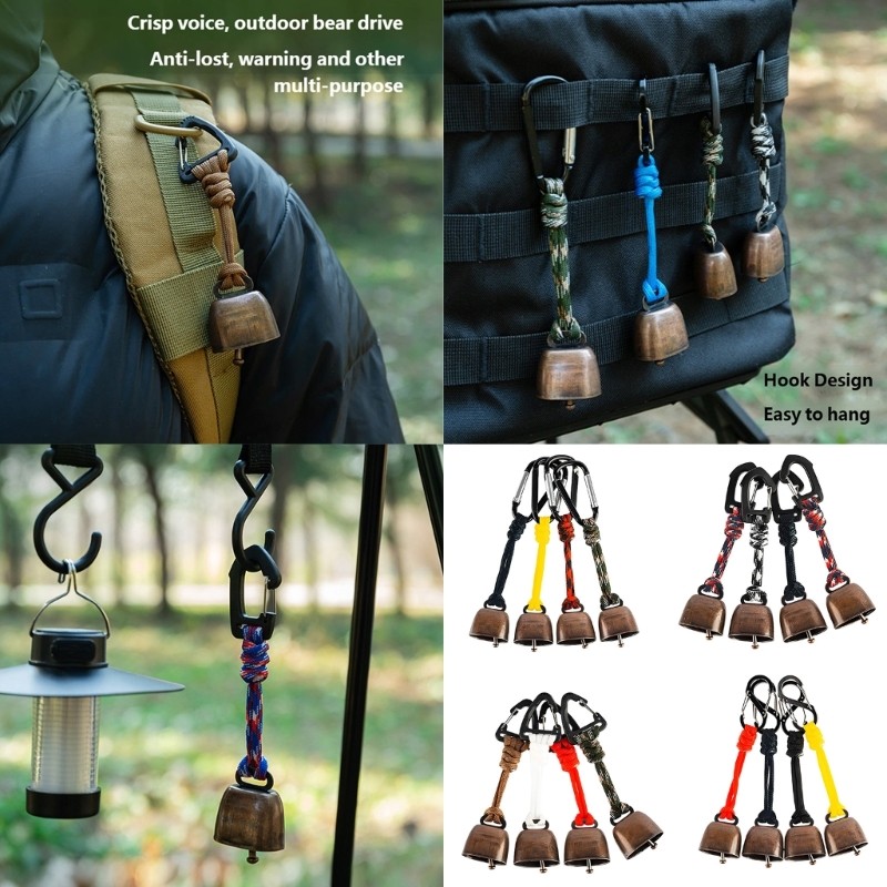 Outdoor Bear Bells Loud Cast Iron Cowbell For Hiking Camping And Pet Safety