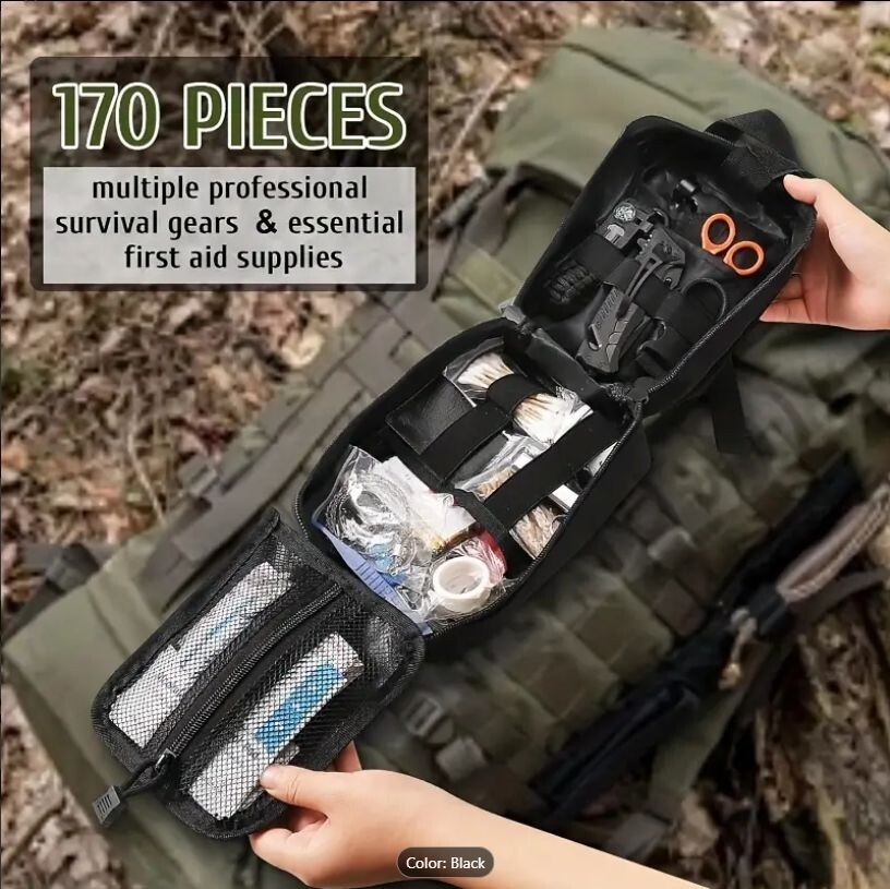 Emergency Survival Kit First Aid Bug out Military Prepper Kit 250 Piece Set $98