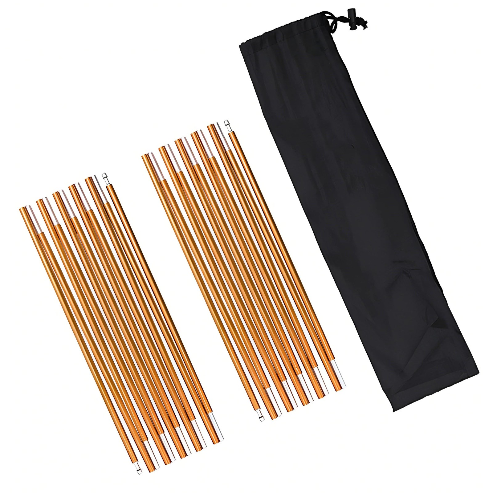KangTeer Aluminum Tent Poles Replacement,2 Pack 11.8 ft 7001 Alloy Bar Gold