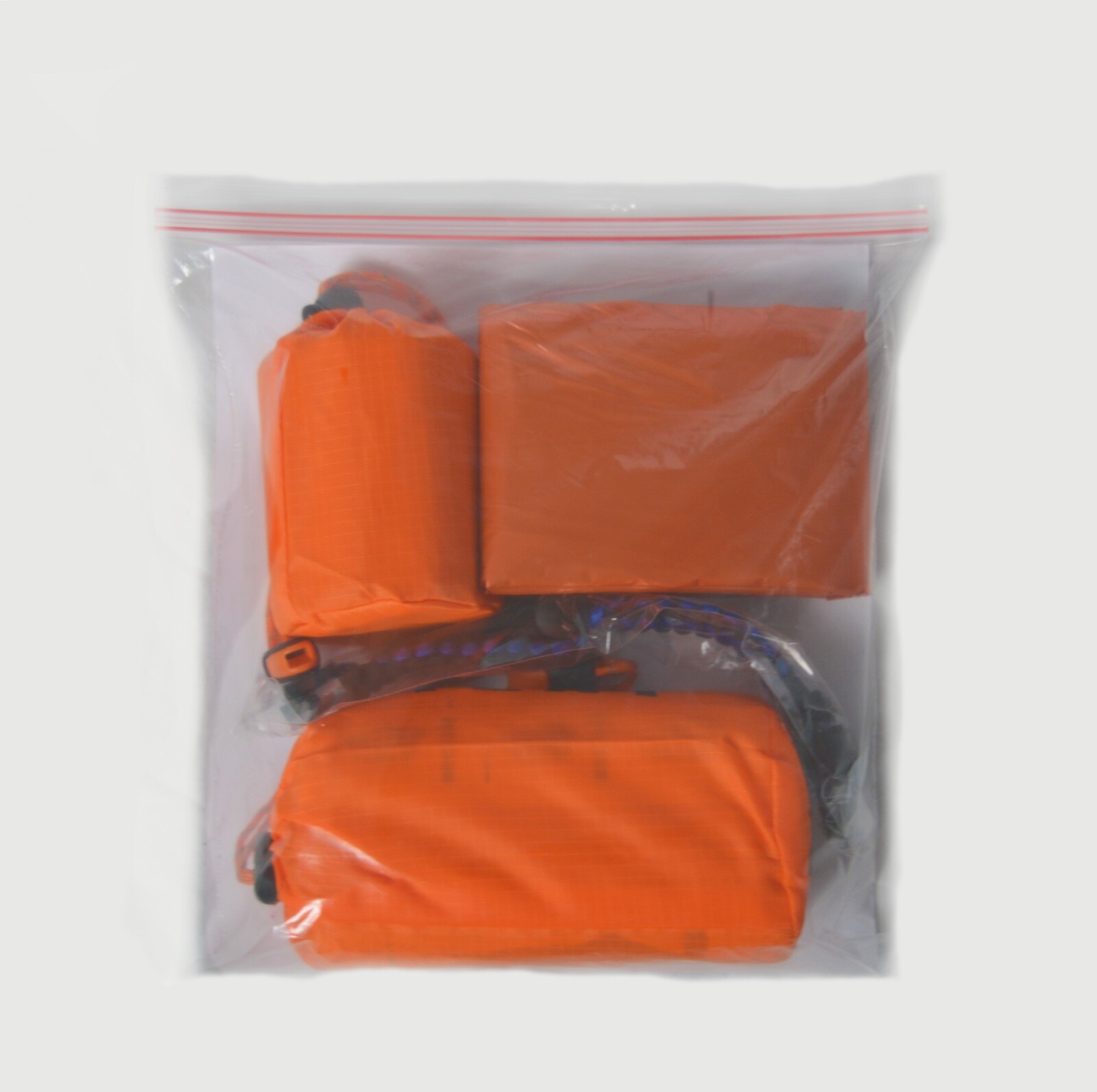 4 Piece Survival Kit with Tent, Poncho, Sleeping Bag, and 9-Tool Bracelet