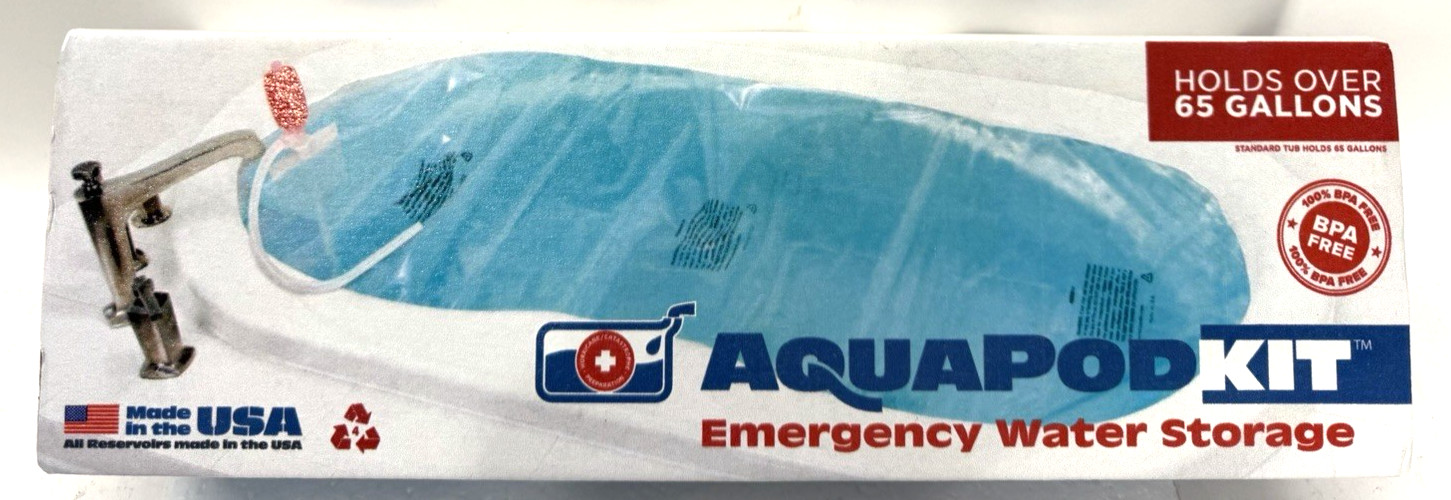 AquaPod Kit Water Storage Container NEW up to 65 gallons Emergency Preperation