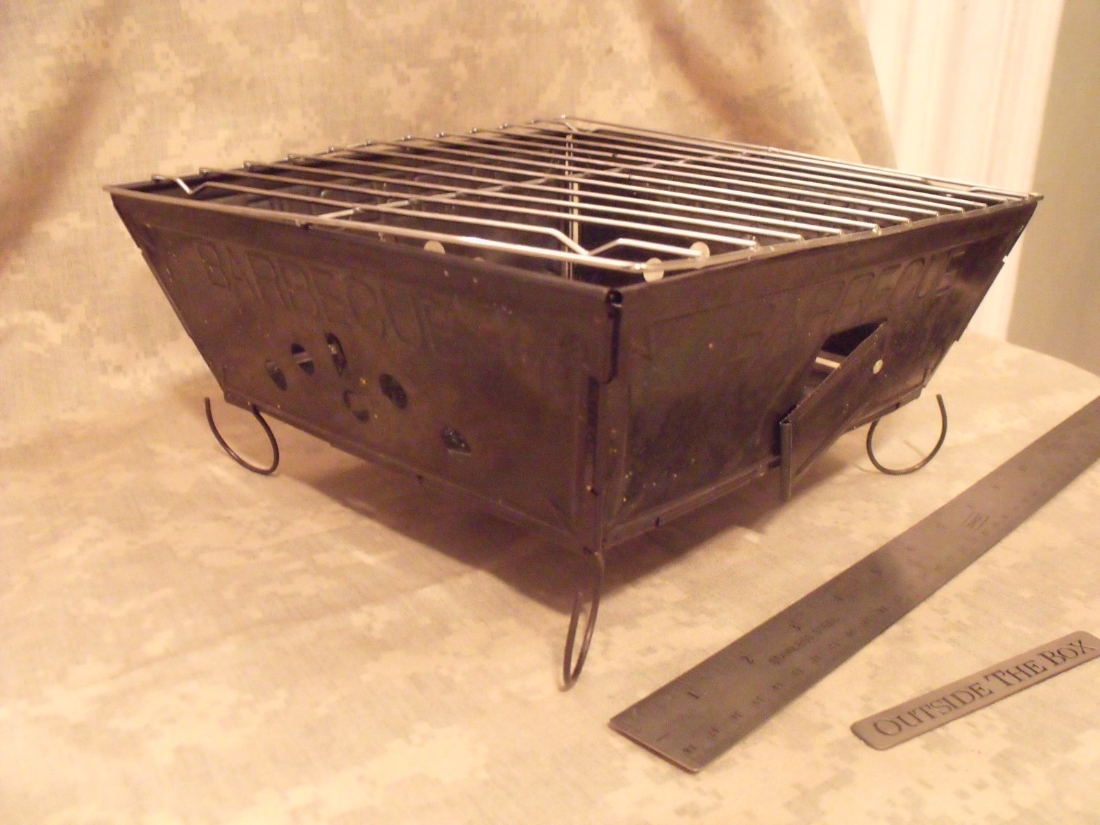 Emergency/Survival: Portable Folding Grill, Lightweight & Flat Fold Design!