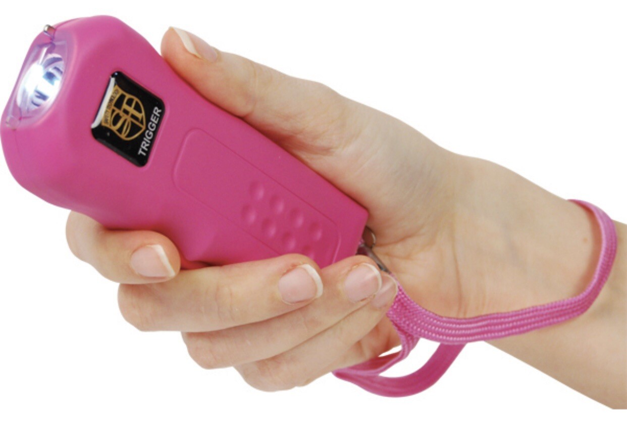 Stun MASTER ST POLICE Defense PINK SQUEEZE Stun Gun Rechargeable LED FLASHLIGHT