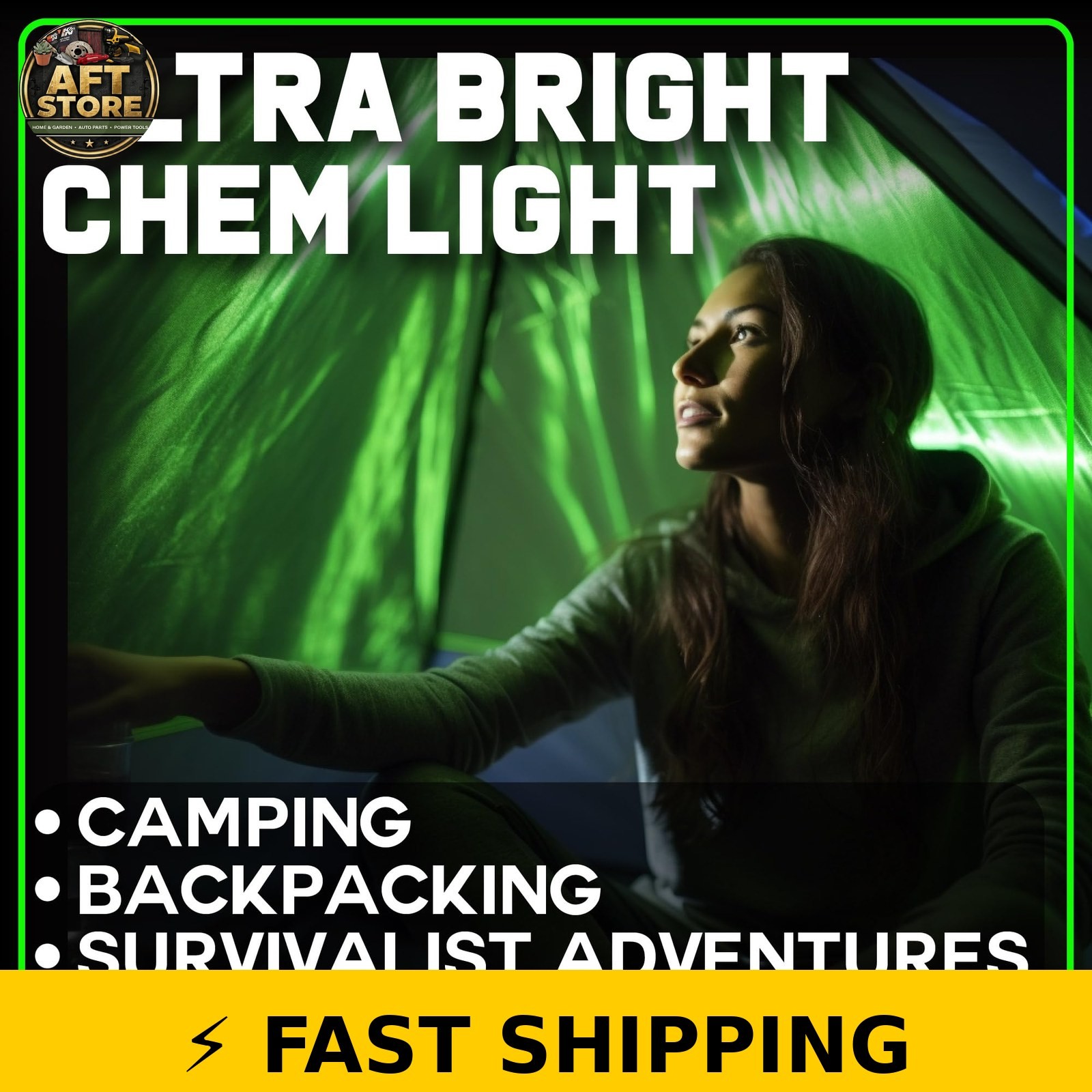 PartySticks Green Glow Sticks – 25 Pack Emergency Light Sticks