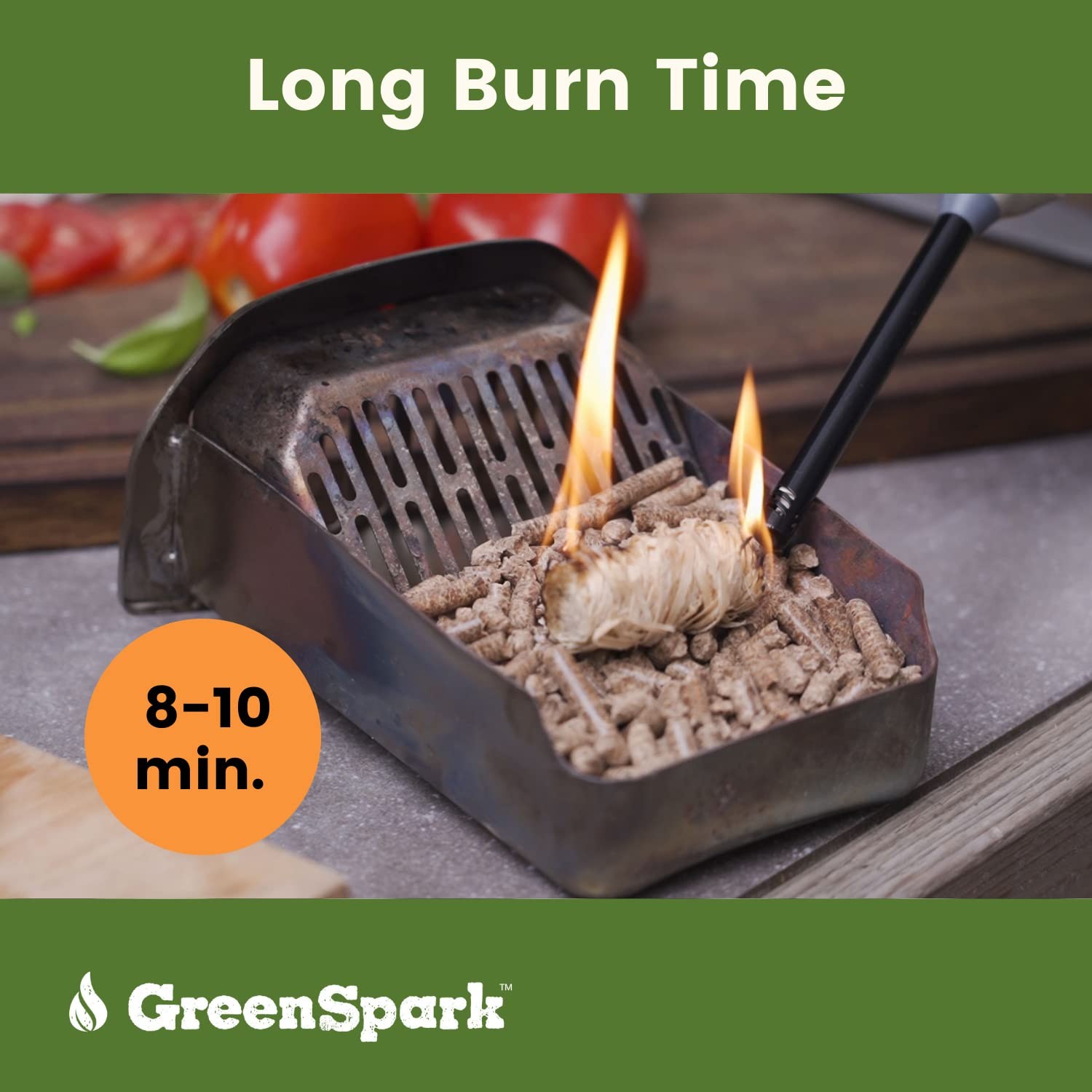 GreenSpark Natural Fire Starters for Grill, Smoker, Pizza 140 Pcs, Brown