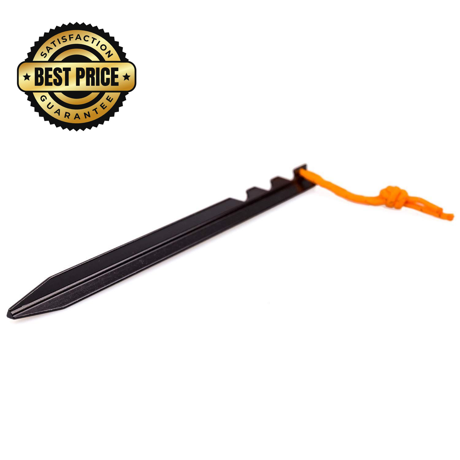 Aluminum Alloy Tent Stakes Pegs, 12-Pack Ground Pegs with Black
