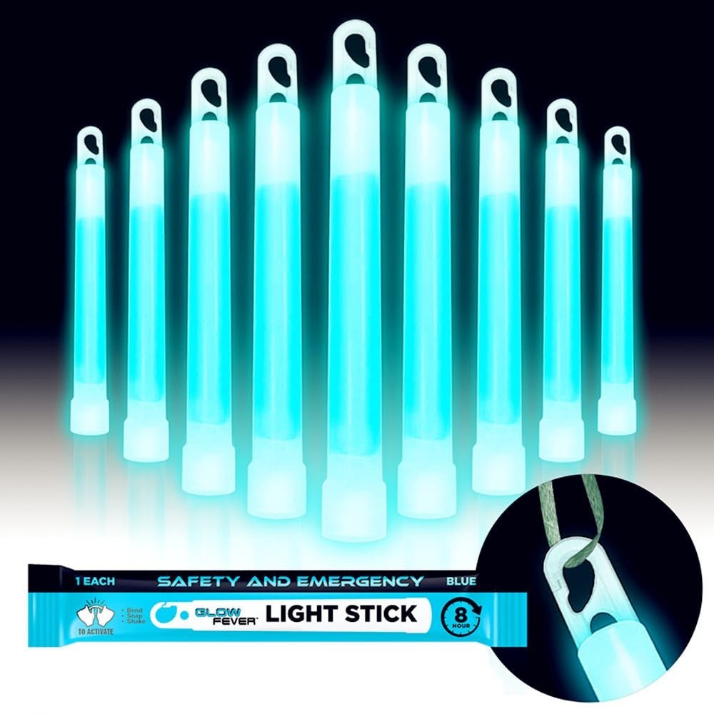 Glow Fever Emergency Safety Military Grade Glowsticks; 10PCS, 6″ Ultra Bright