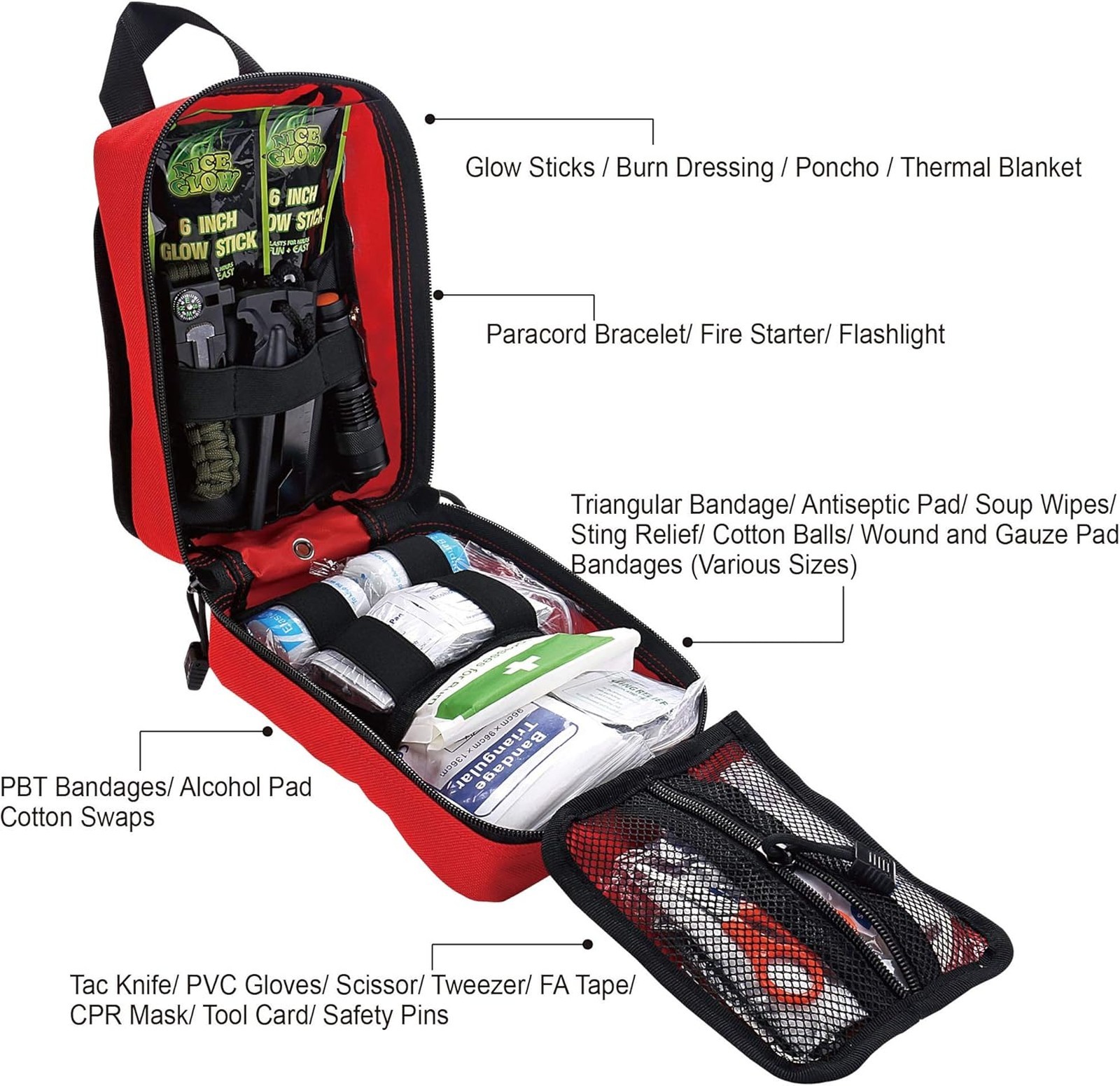 First Aid Survival Kit 250 Pieces Molle Pouch Emergency EMT Gear Camping Hiking