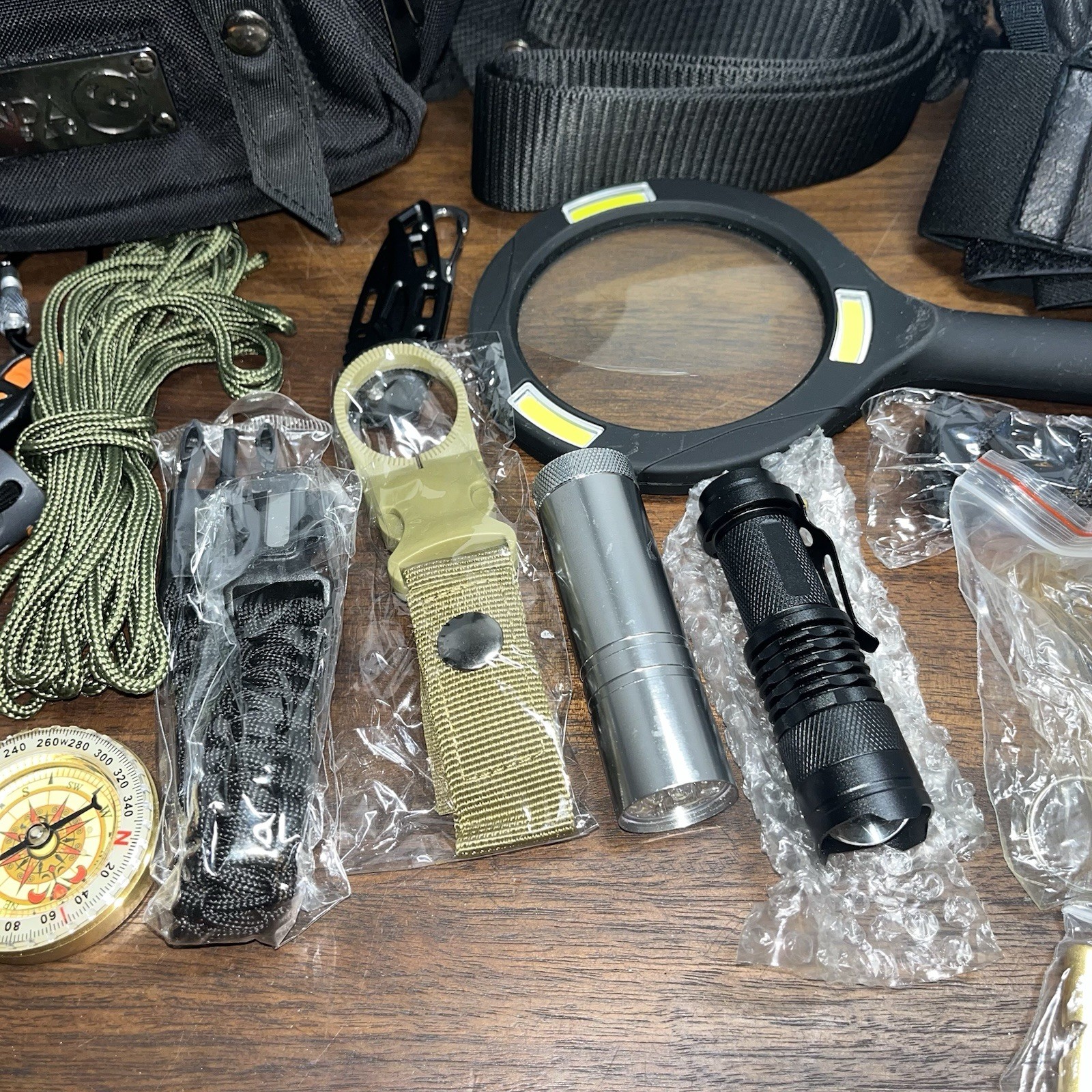 Panda Bag Tactical Emergency Survival Kit Compass Camping Pouch Accessories Ect