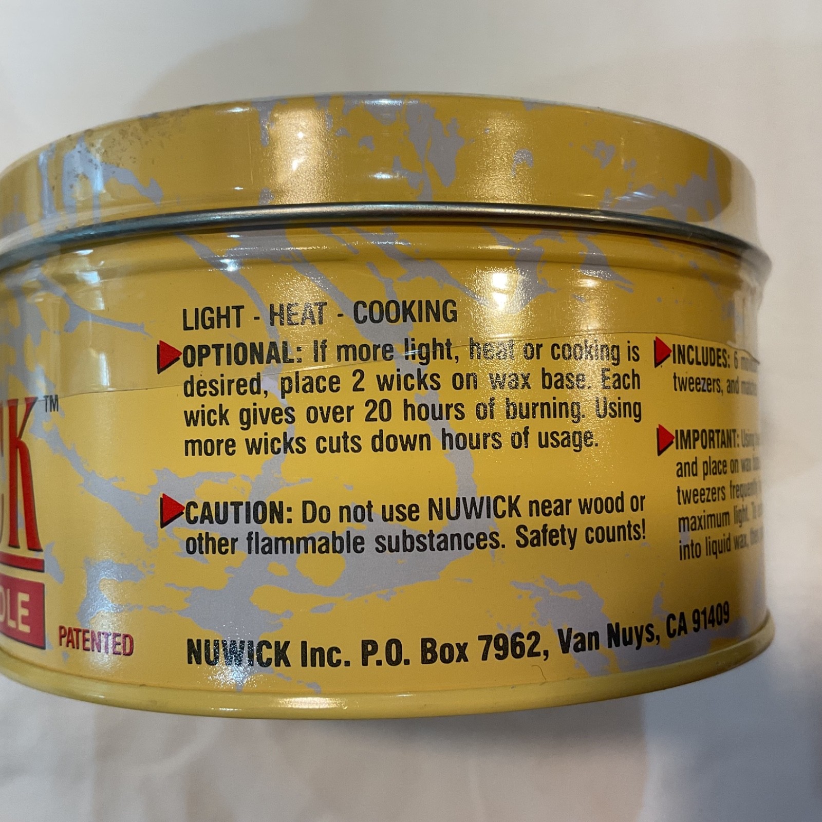 Lot of 2 – NuWick 120 Hour Emergency Candle Survival Kits in Tin, Wicks, Matches