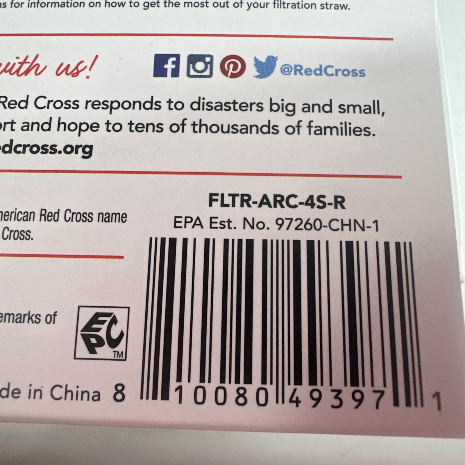 American Red Cross 4-Stage Personal Water Filter 99.99% Filtration BPA-Free