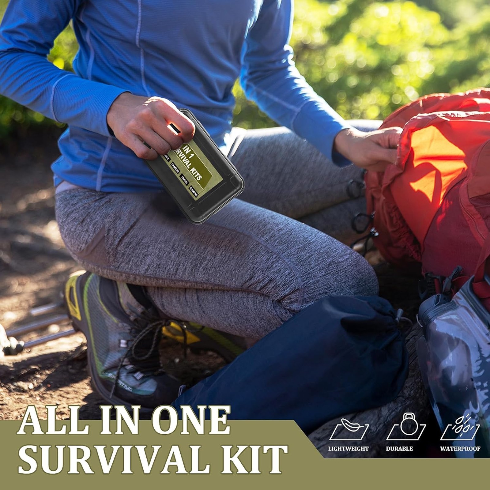 Survival Kit 14 in 1 Emergency Gear Camping Hiking Wilderness Adventures