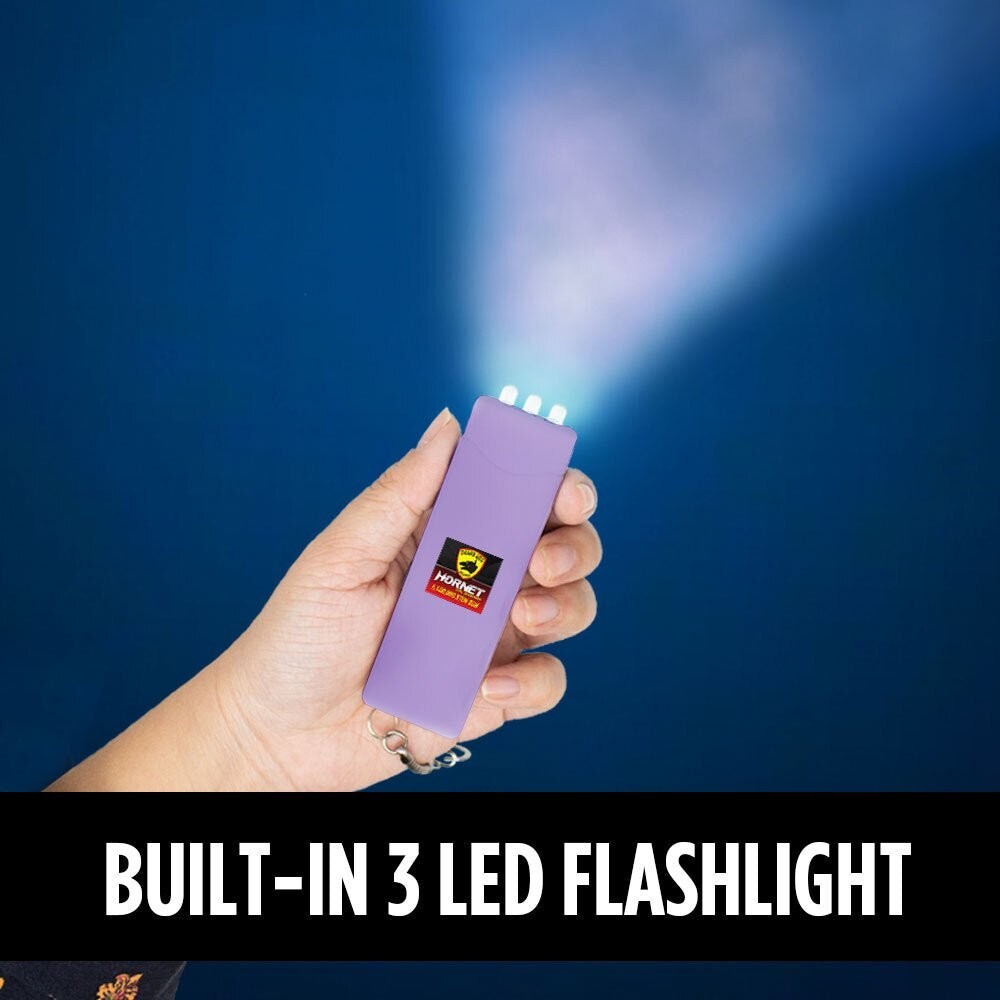Stealth Compact Safety Device with LED Light & Keychain | Sleek Design with 110