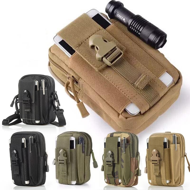Outdoor Survival Tool Kit Military Pouch Oxford Pack Multiple Pockets Military W