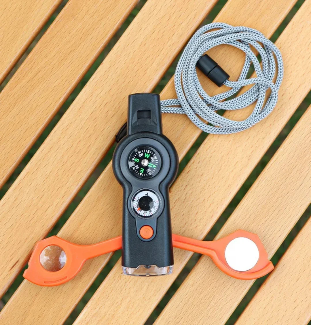 7‑in‑1 Survival Whistle with Light and Signal Tools | PrepPro