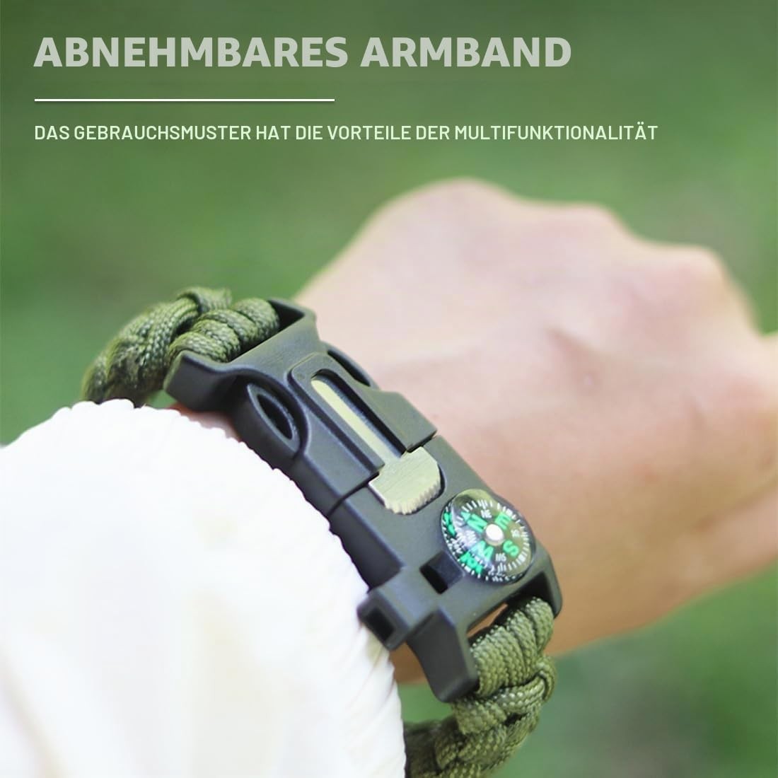 Paracord Survival Bracelet, 2 Piece Survival Kit with Flint Fire Starter, Scrapbook…
