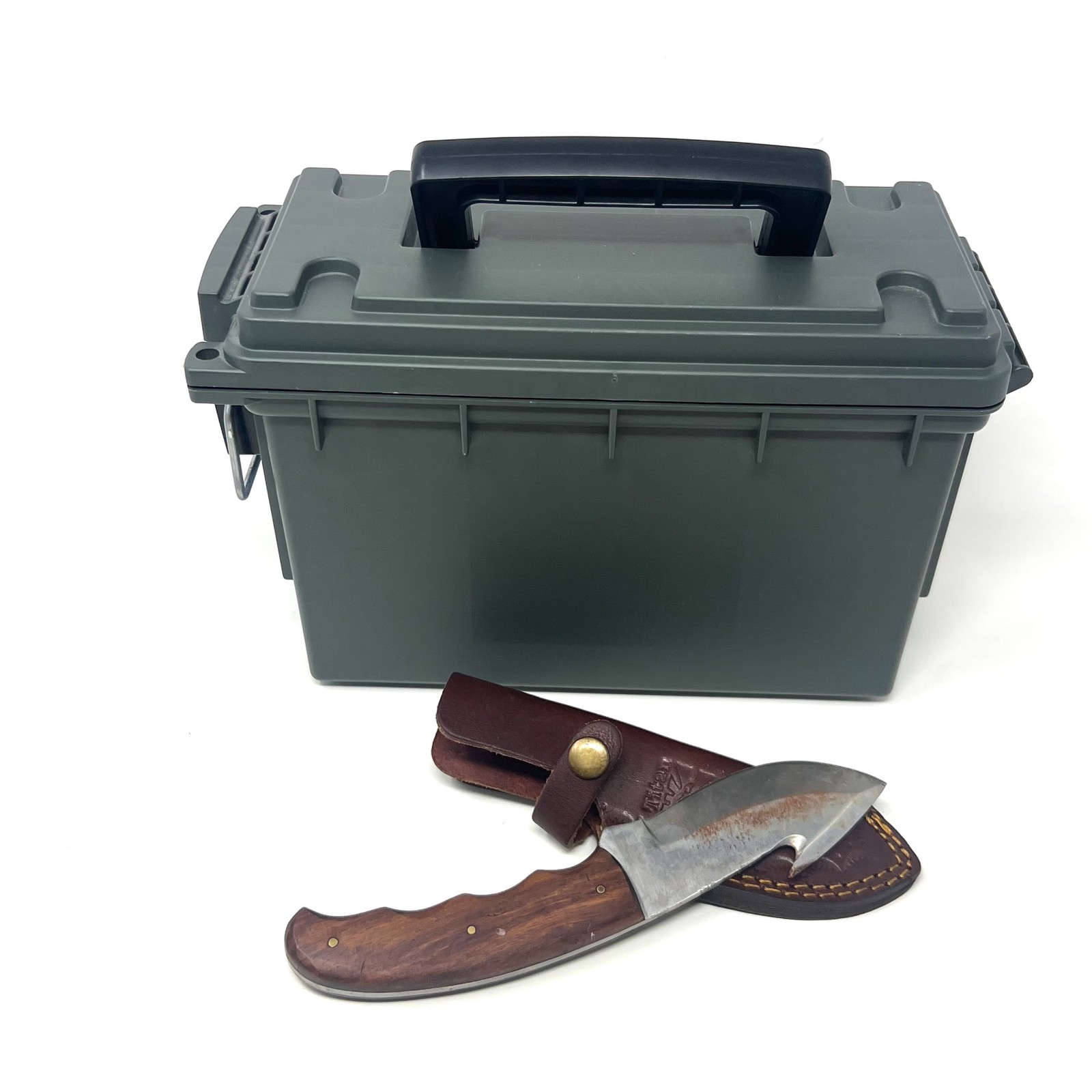 Sheffield Field Ammo Box w “Surviving The Great Outdoors” Book & Survival Gear