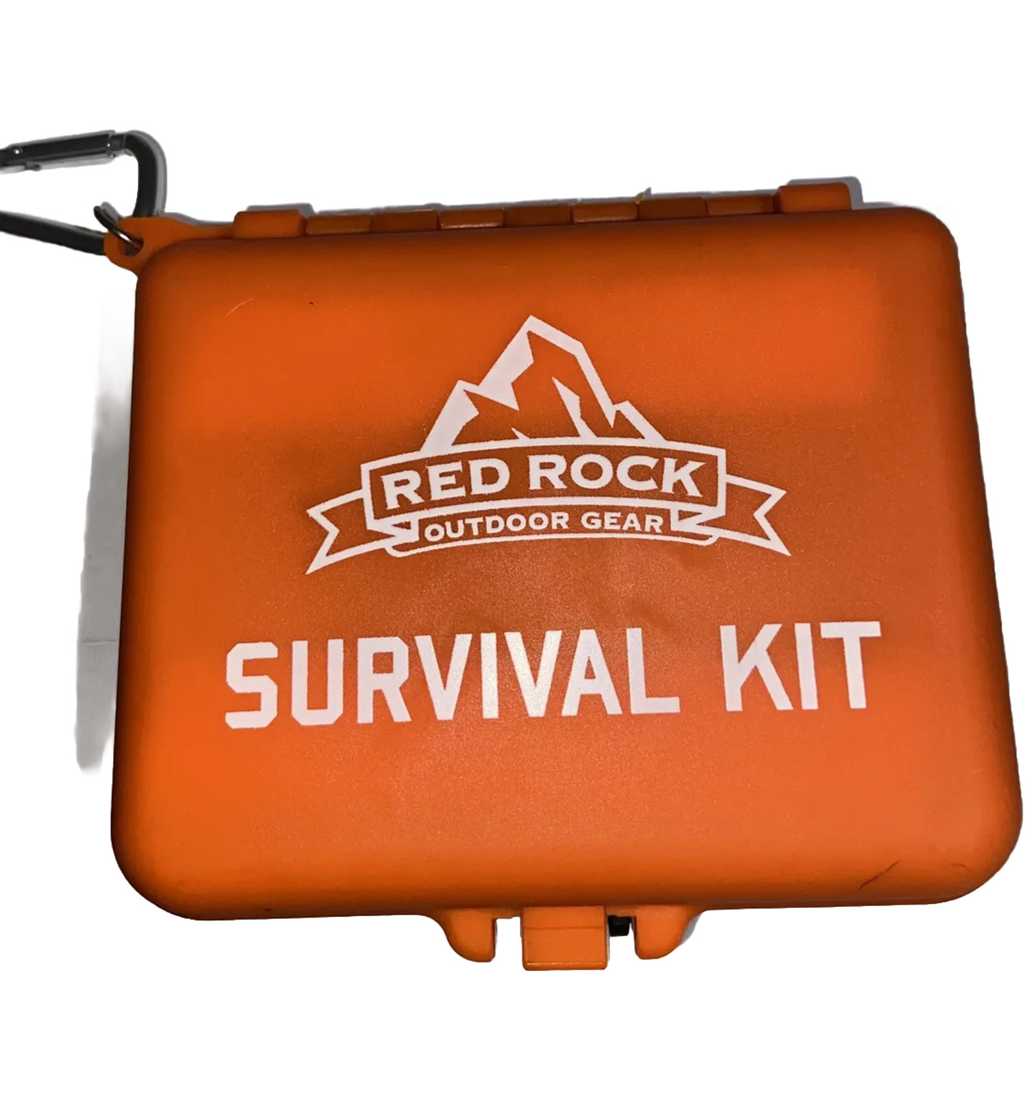 Survival Kit Red Rock Outdoor Gear Carried In Orange Hard Hase w/Attachment Clip