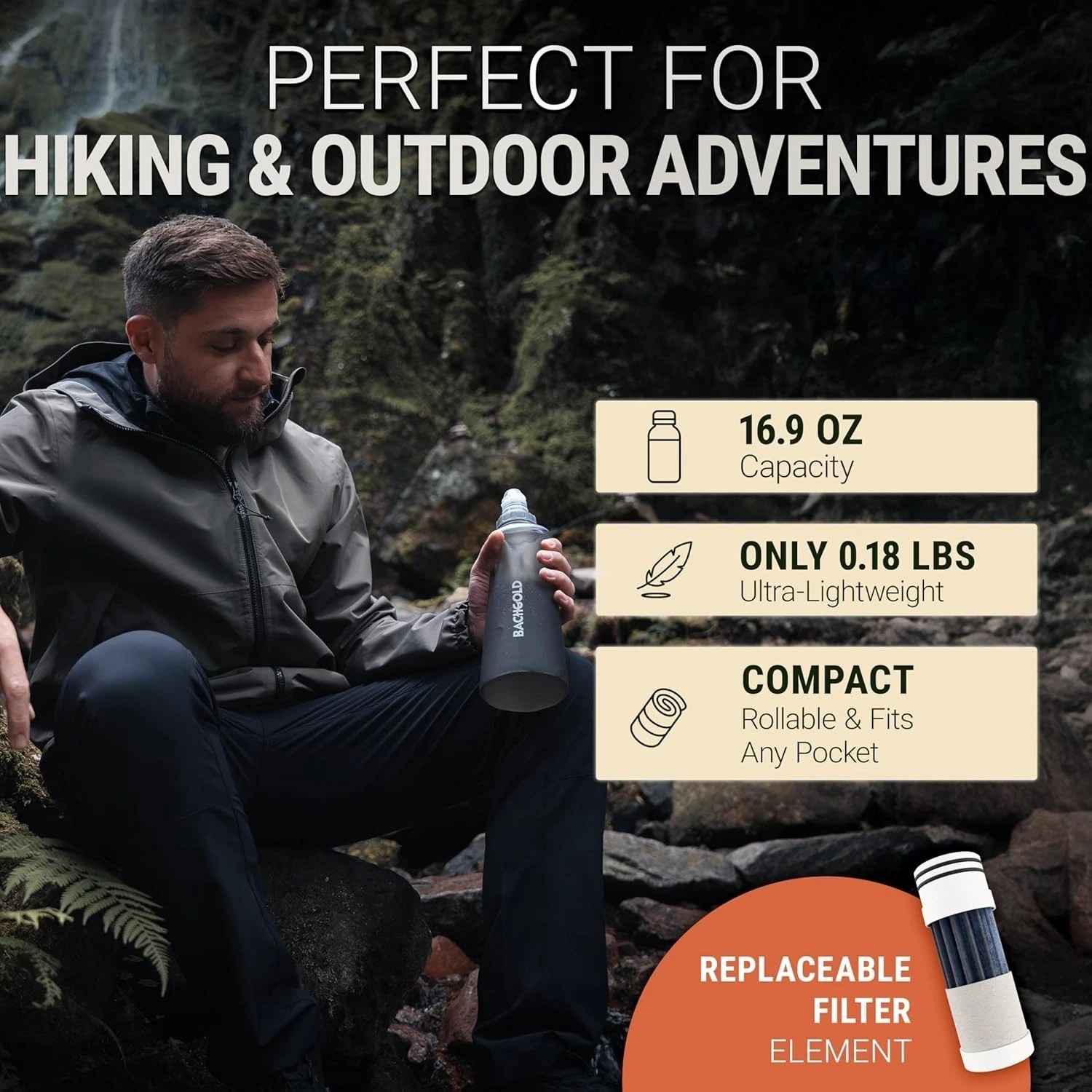 Travel-Ready Water Filtration System – Squeeze-to-Drink Convenience for Hikers