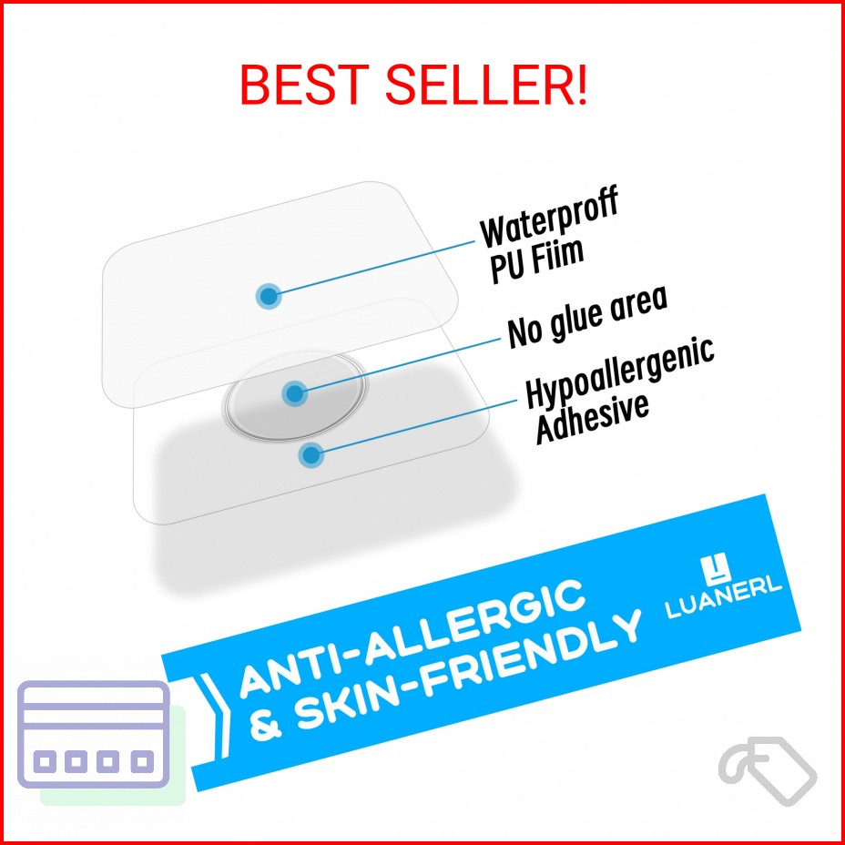 Waterproof Sticker for Freestyle Libre 2/3 Sensor Covers-50 PCS Waterproof for F