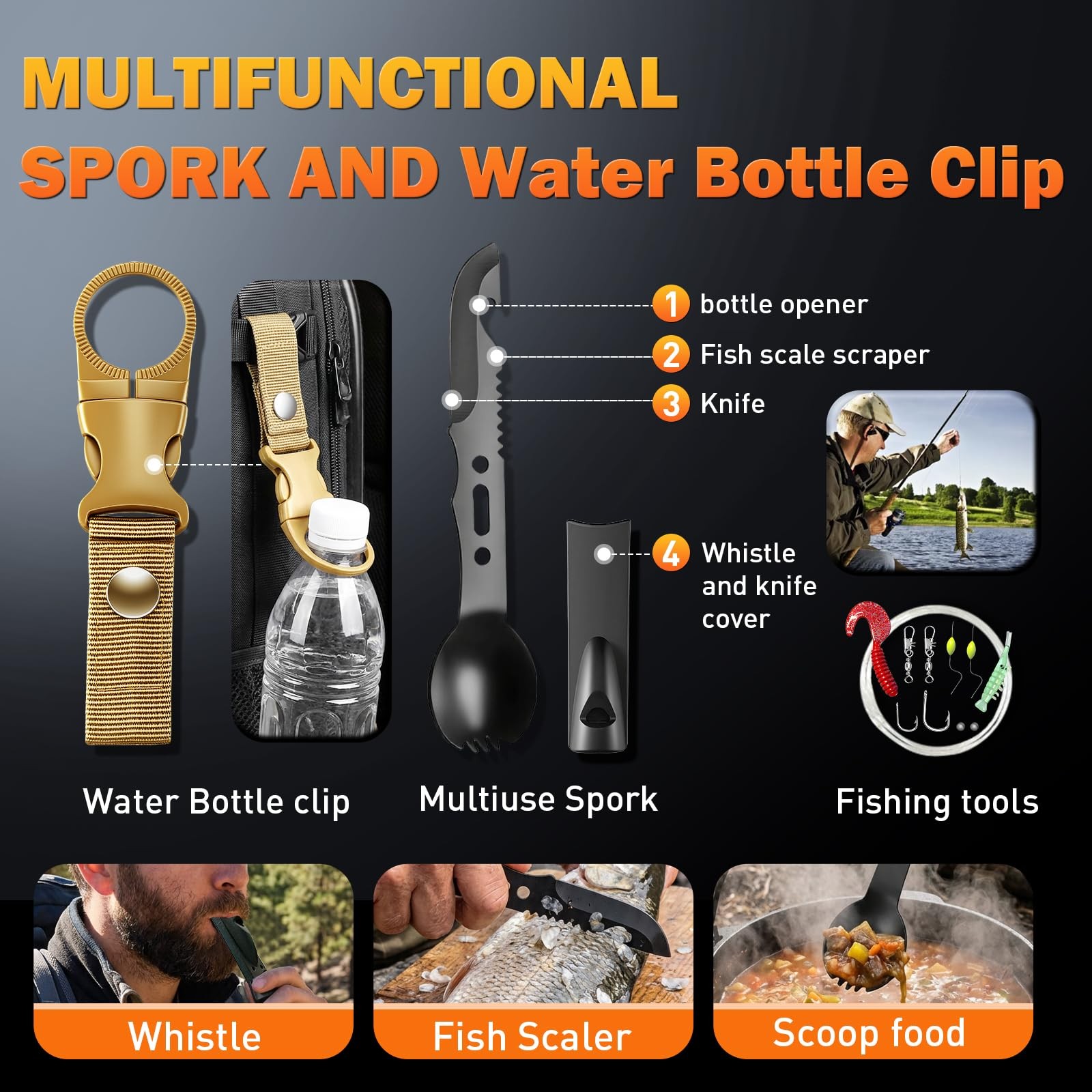 Survival Gear Kit for Men: 27-in-1 Complete Tools & Camping Accessories for H…