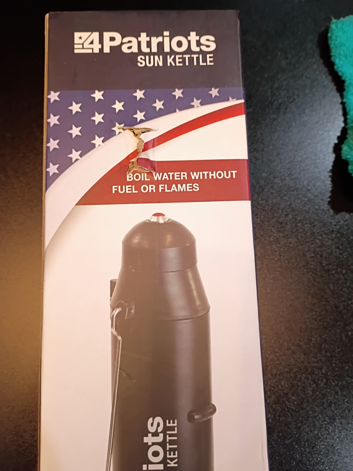 4 Patriots Sun Kettle Solar Water Heater, Boil Water Without Fuel or Flames New