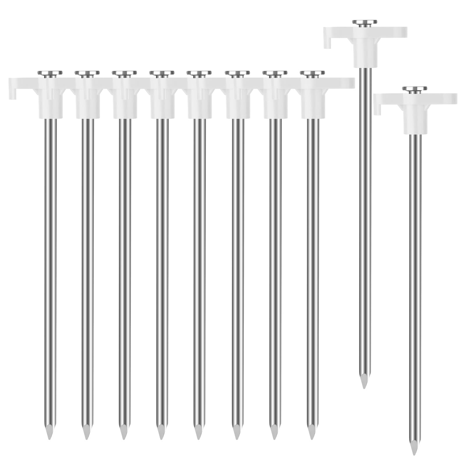 JBPZNJZZ Tent Stakes Heavy Duty Camping 7 inches (About 18 cm) White