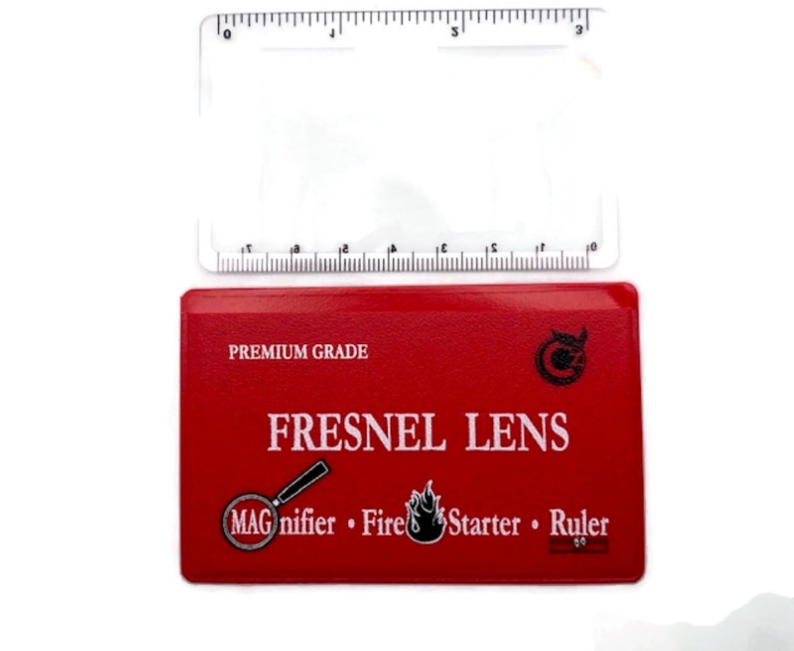 Credit Card Fresnel Lens with Protective Pouch – 4X Magnification