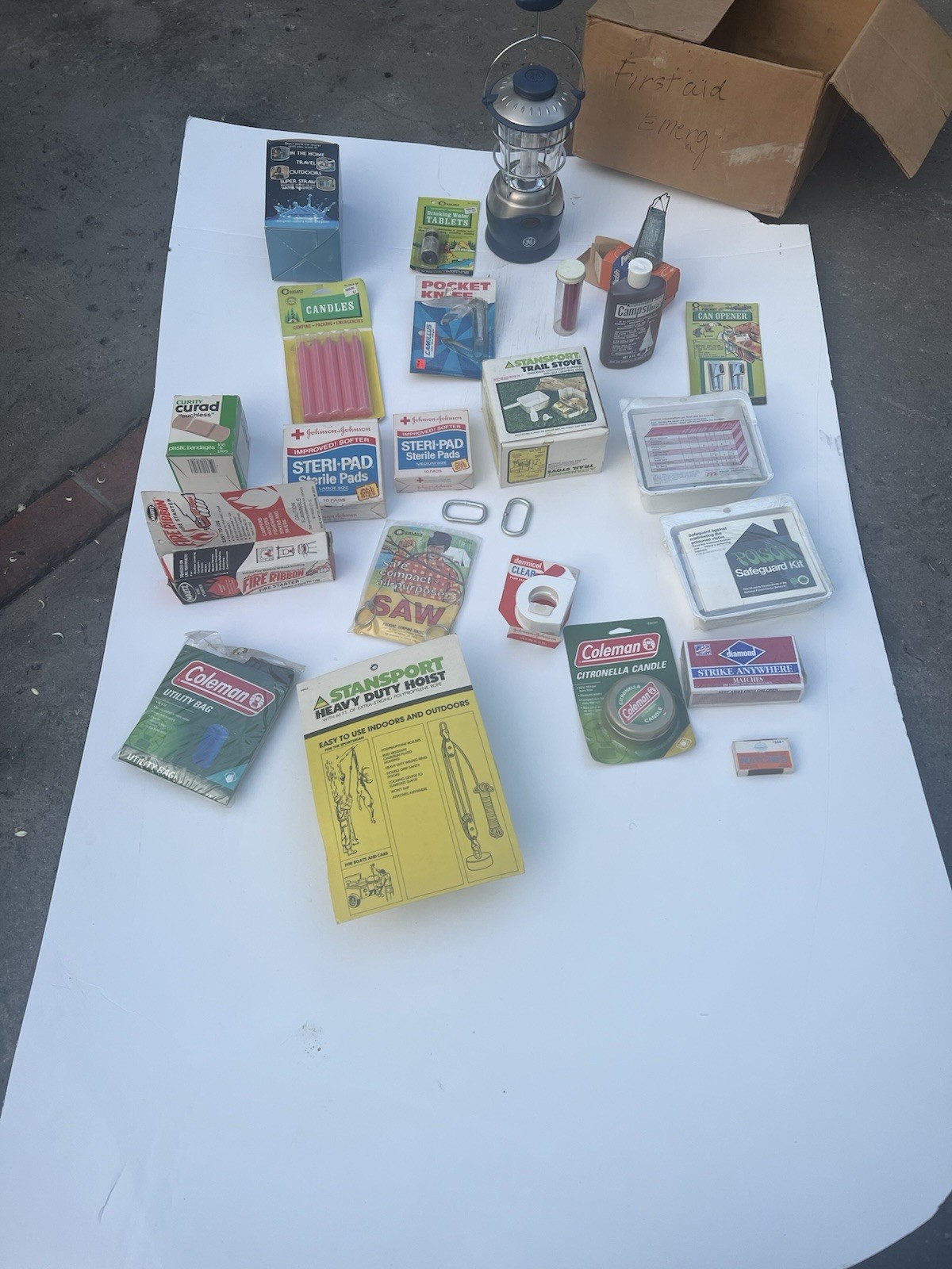 1970 Vintage Emergency Kit 25-Piece Set – Survival/First Aid Kit – $125 For All