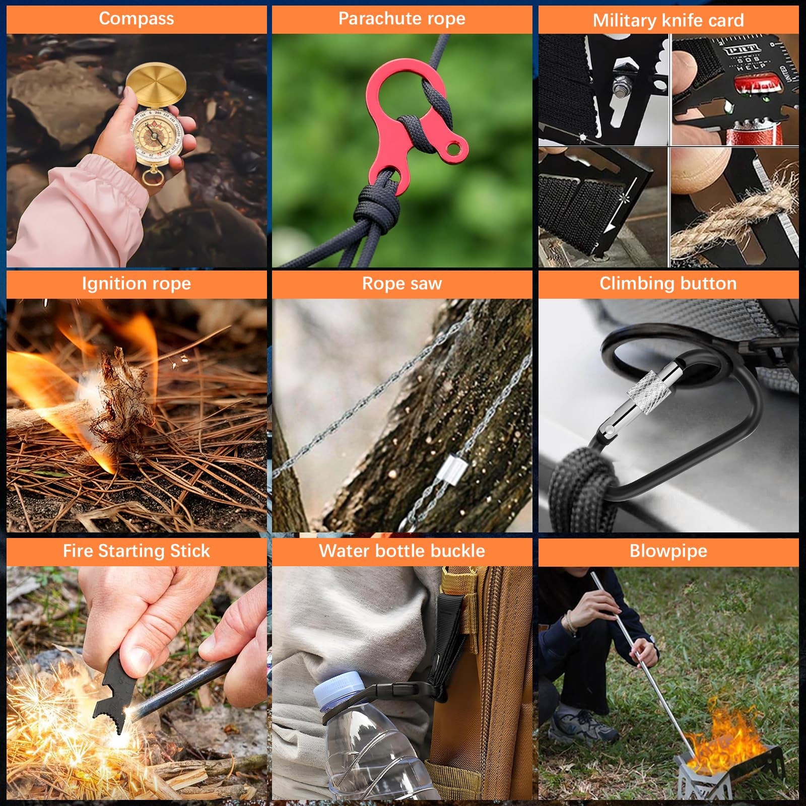 102 in 1 Outdoor Emergency Survival Kit – Multifunctional Equipment Kit with To…
