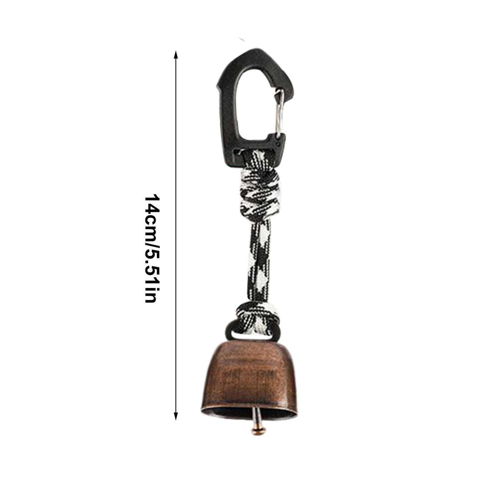 Bear Bells For Hiking Safety Ring Keychain Iron Camping Bell For Backpacking