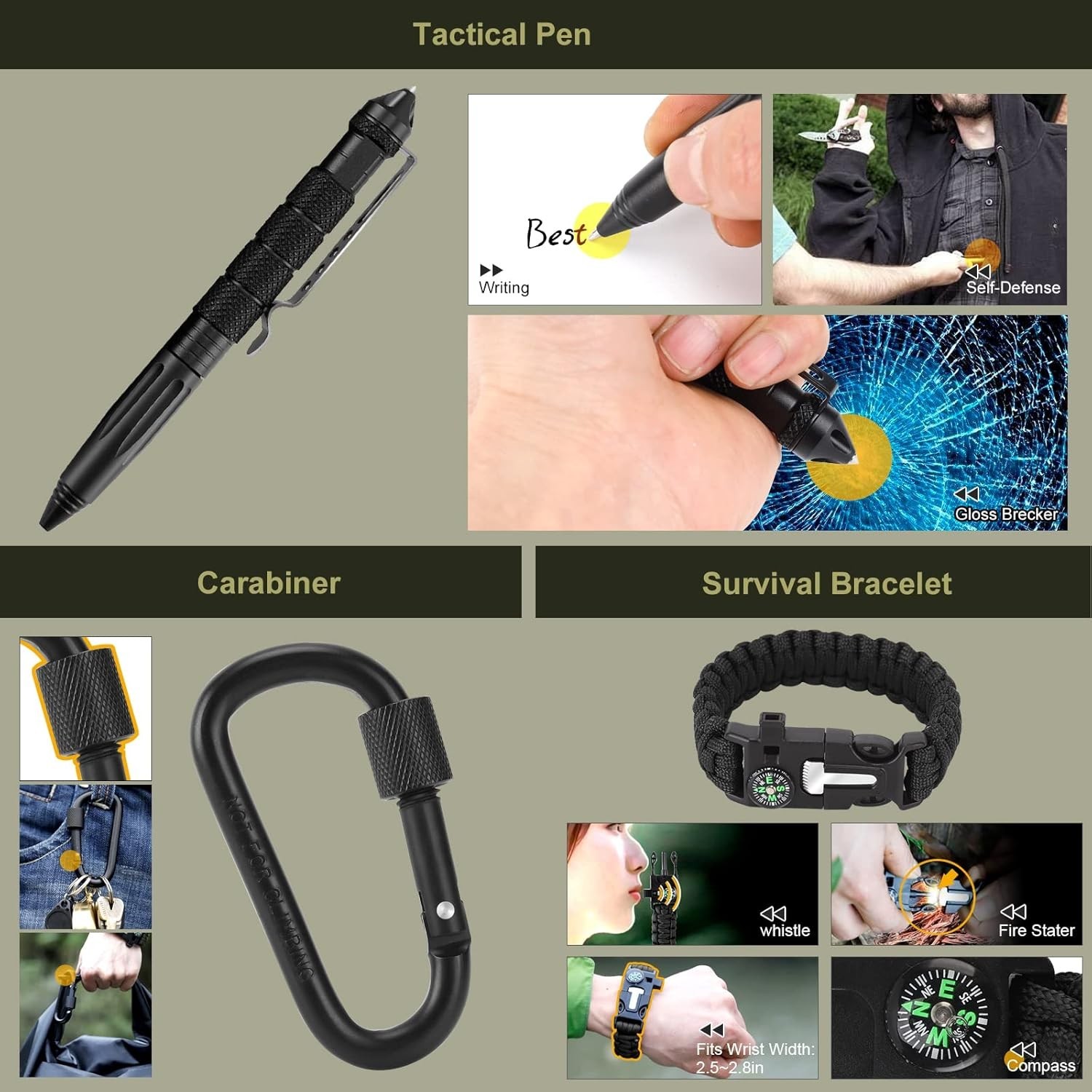 29 in 1 Emergency Survival Kit Outdoor Camping Hiking Gear Set
