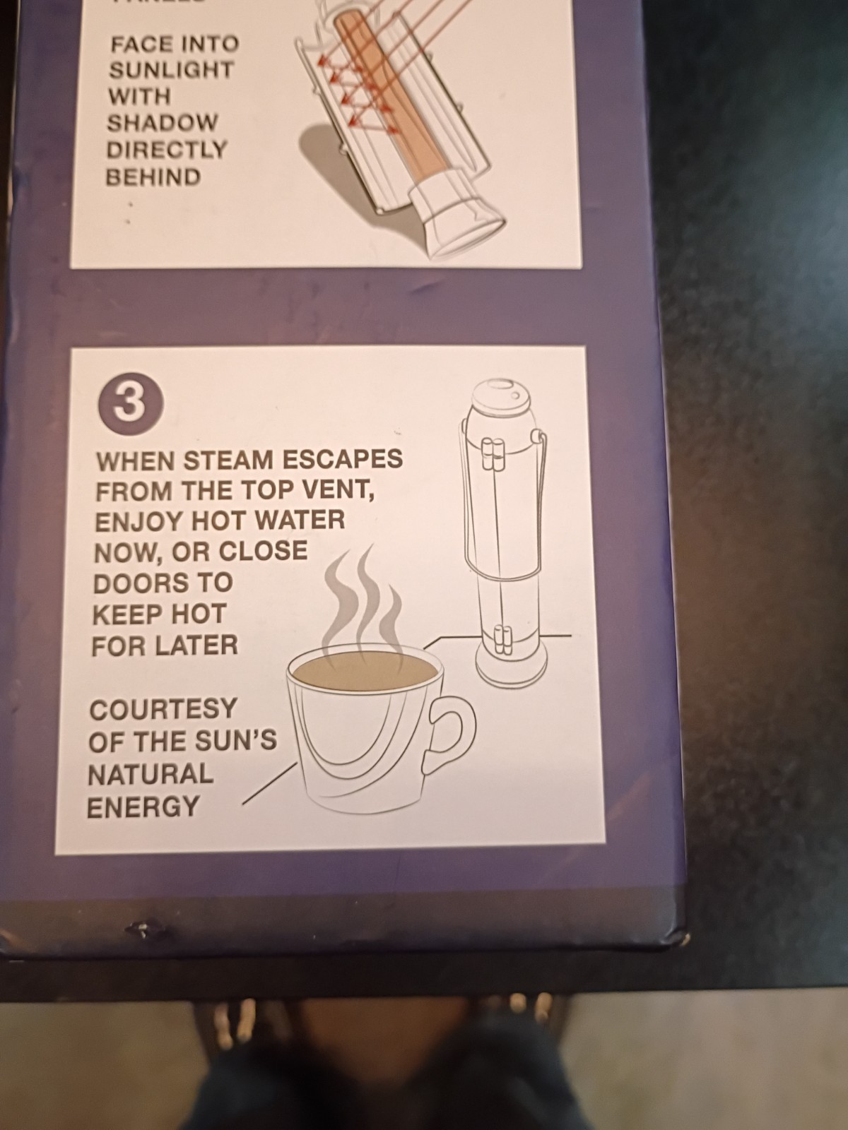 4 Patriots Sun Kettle Solar Water Heater, Boil Water Without Fuel or Flames New