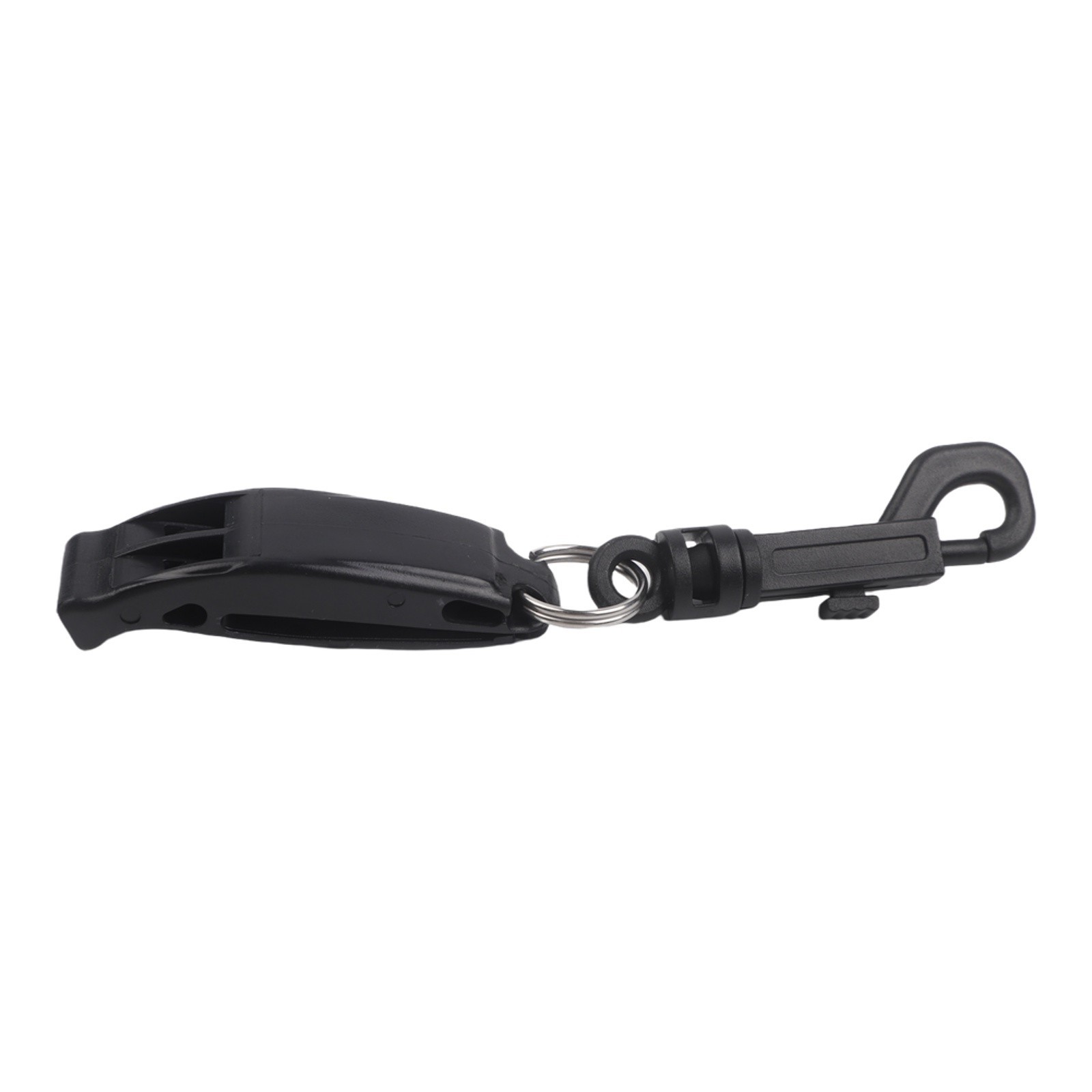 Survival whistle for hiking and camping with secure nylon lanyard hole