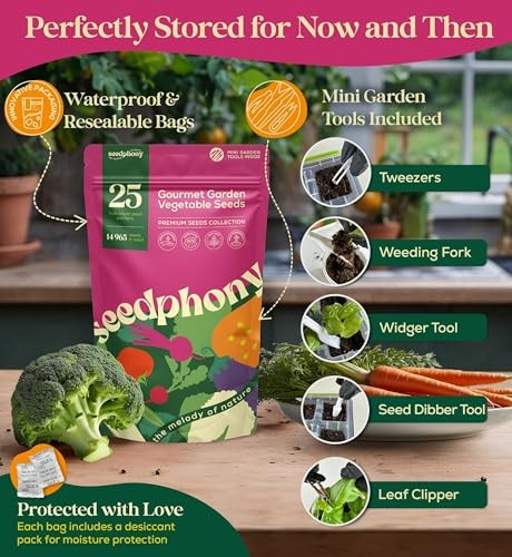 25 Gourmet Garden Vegetable Seeds Variety Pack – 14,965+ 25 Gourmet Vegetables