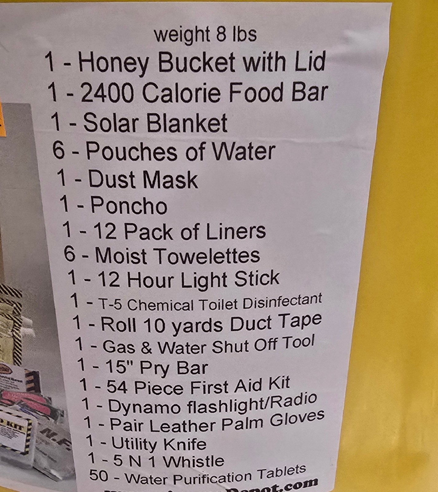 Mayday Economy 2 Person Honey Bucket Survival Kit