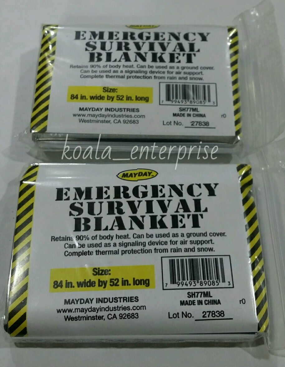 2 Mayday Emergency Survival Blanket,Disaster, Bug-Out-Bag,First Aid,Camping