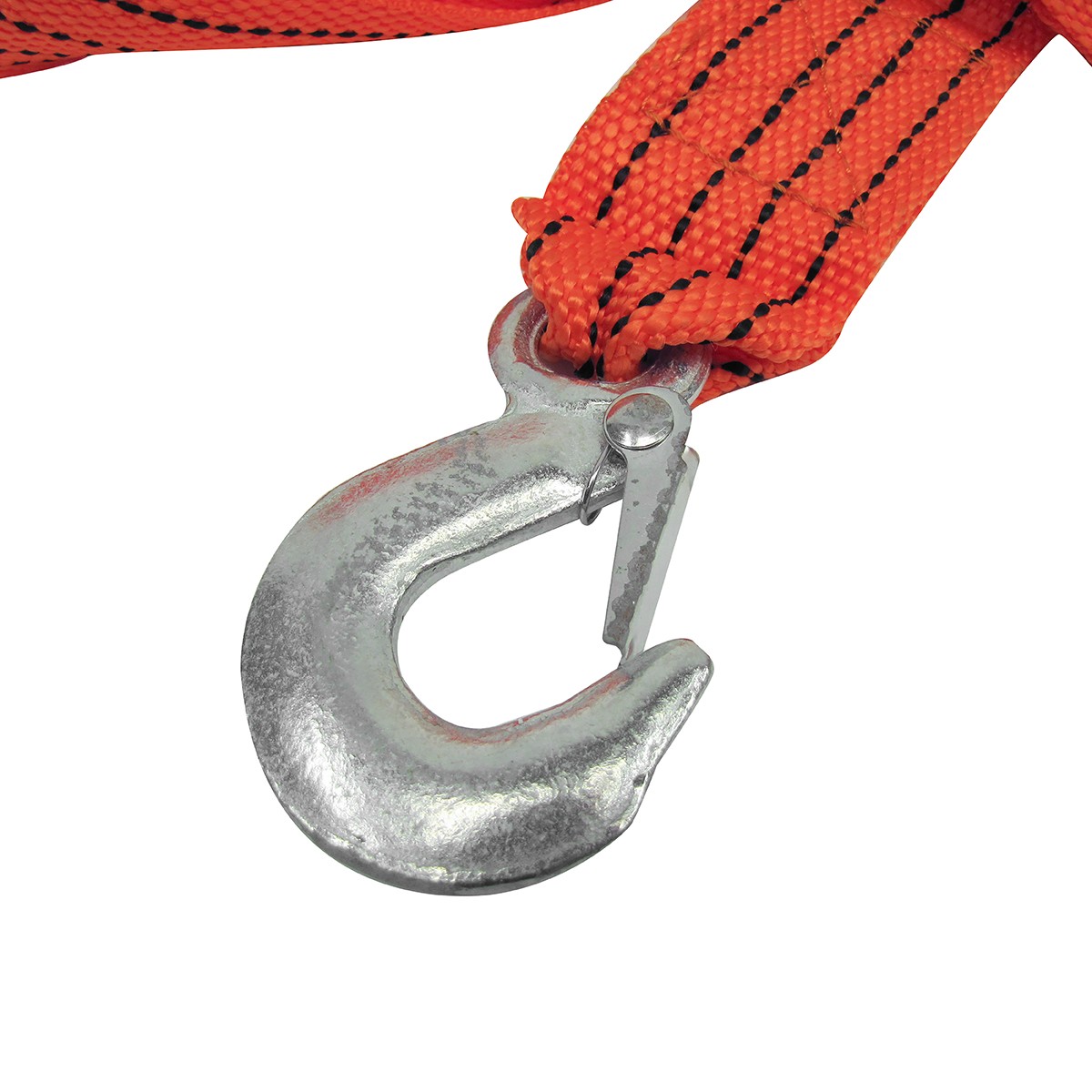 13ft 3300LB Auto Car Orange Nylon Roadside Emergency Heavy Duty Tow Rope Hook