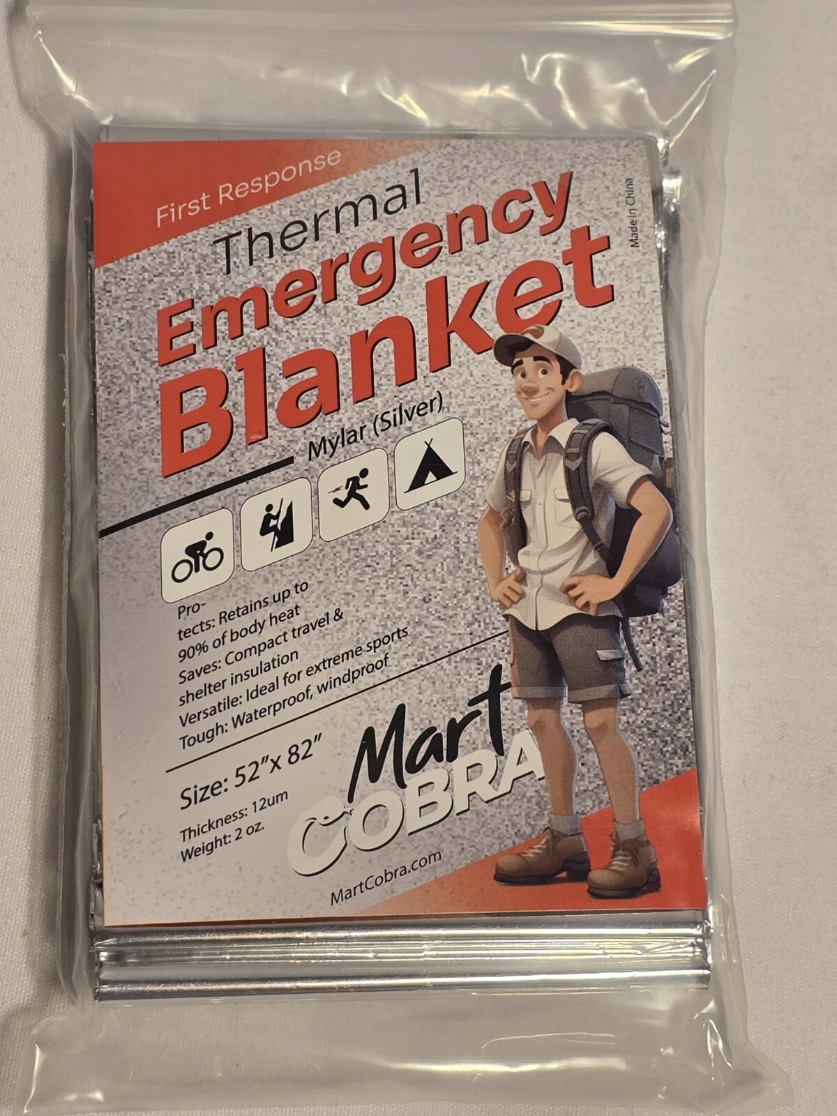 10pc Emergency Mylar Thermal Blankets Survival Safety Repel Water Military Large
