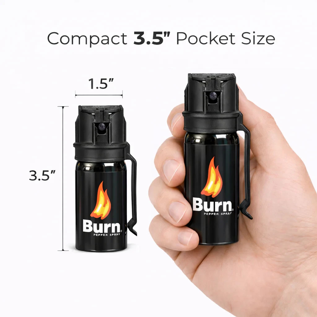 2 Pack Burn Pepper Spray for Self Defense Max Strength Security – 1.35 fl oz