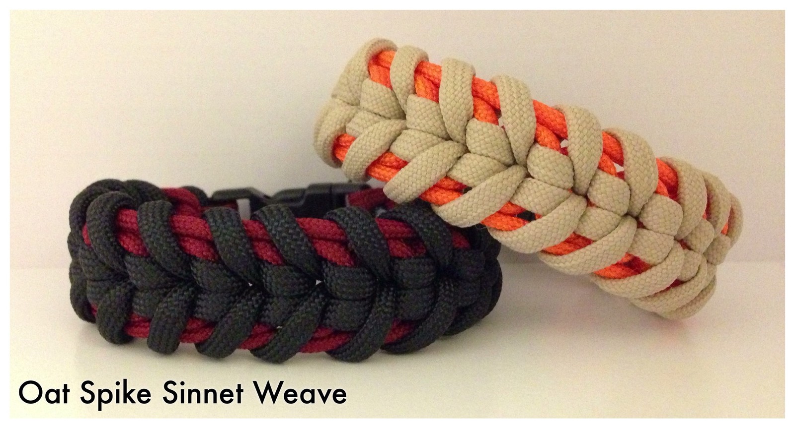 550 Paracord Bracelet – Oat Spike Sinnet Weave