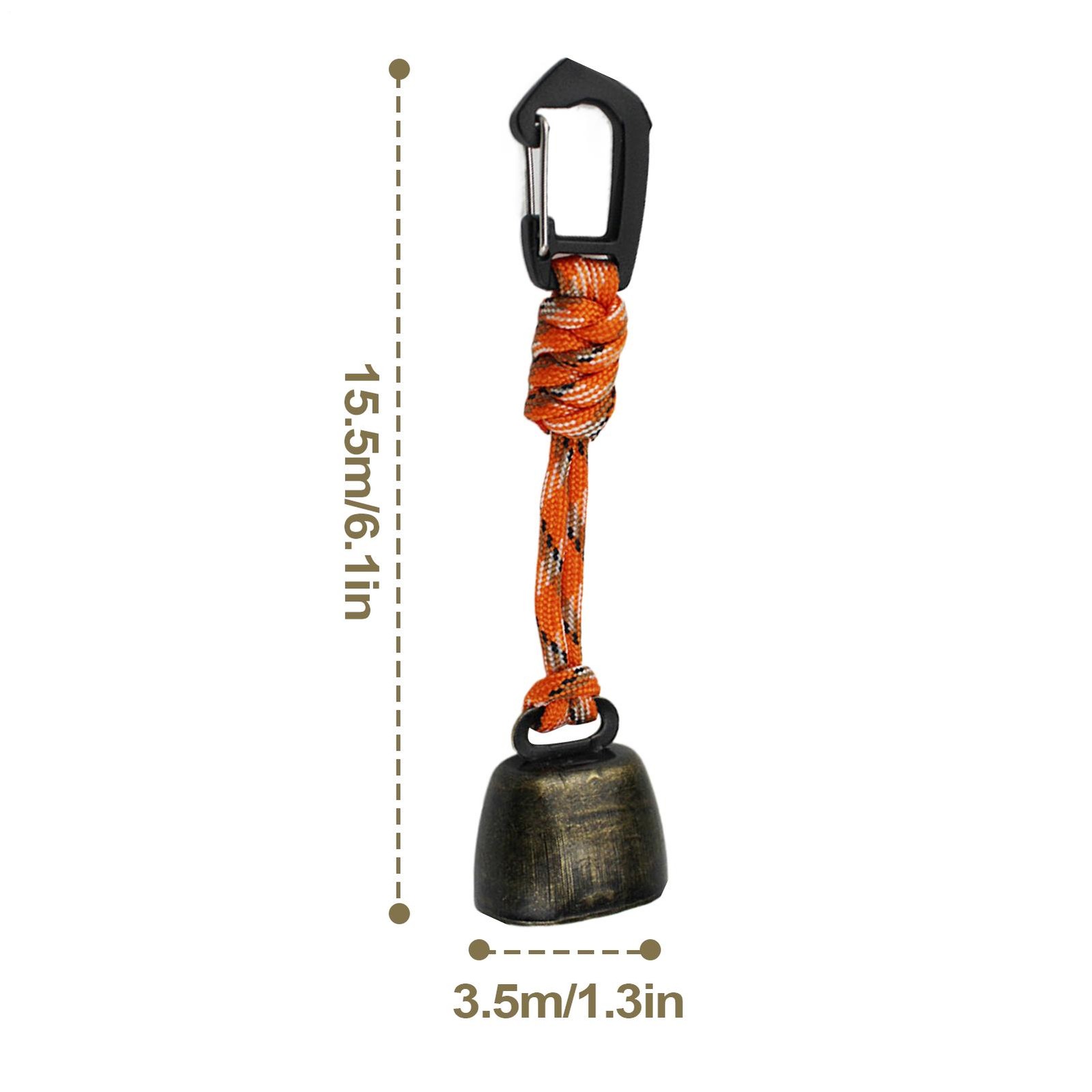 Bear Bell Hiking Adventure Loud Hiking Bell Safety Protection Bell w/ Carabiner