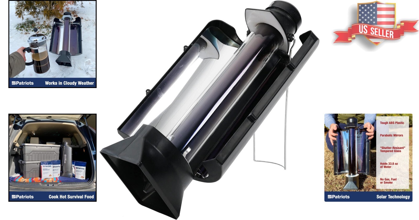 Solar-Powered Water Heater – Portable Thermos Flask for Camping & Backpacking