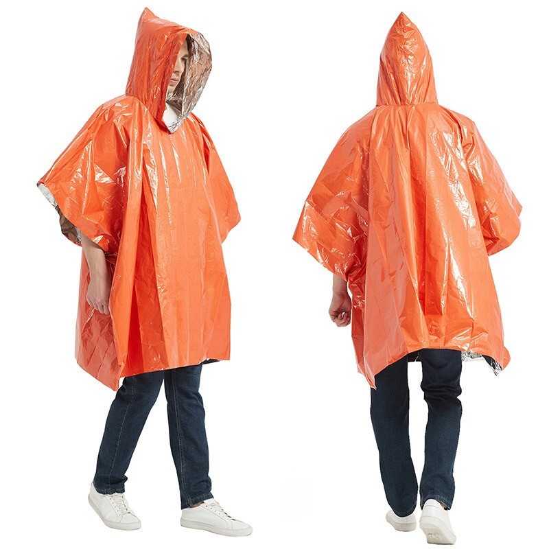 3 PACK Waterproof Emergency Survival Rain Poncho Outdoor Camping Survival Gear