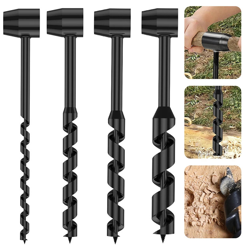 Auger Drill Bits Outdoor Survival Punch Tool Camping Bushcraft Manual Hole Maker
