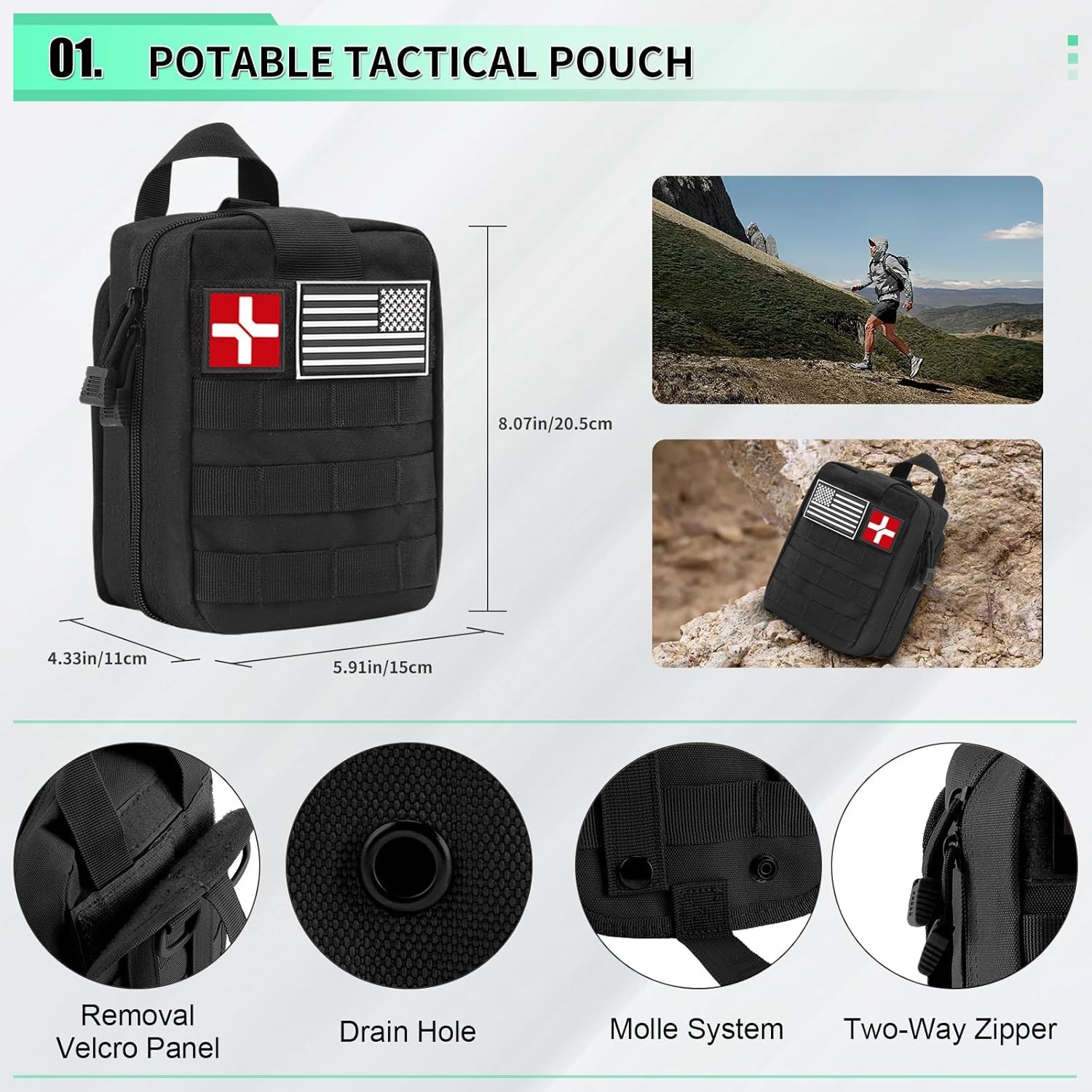 171PCS Survival First Aid Kit with Survival Gear, First Aid Supplies, Emergency