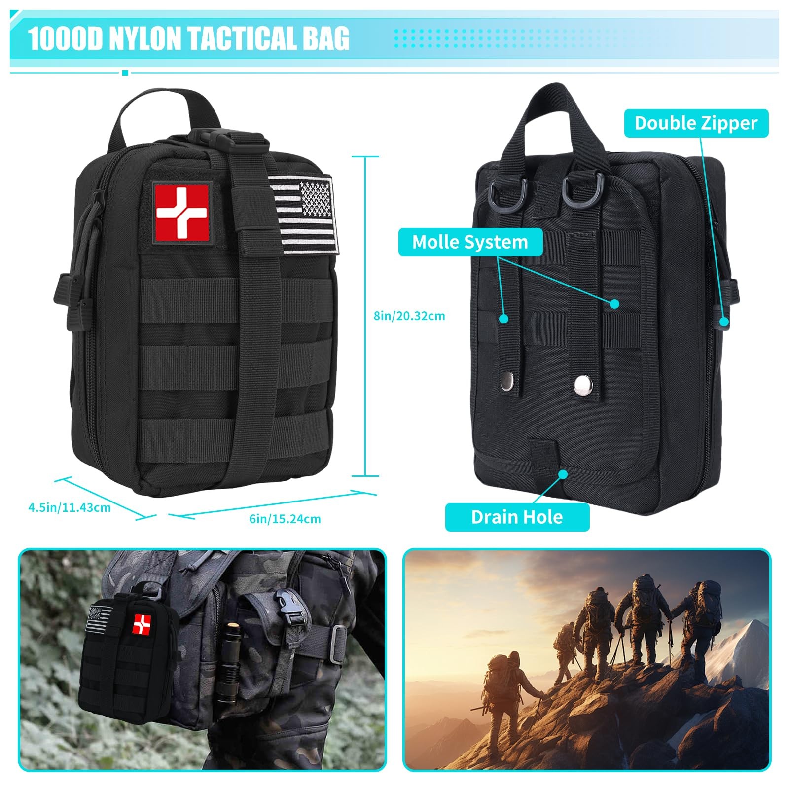 Survival Kit and First Aid Kit, 236PCS Survival Gear Camping Essentials Emerg…