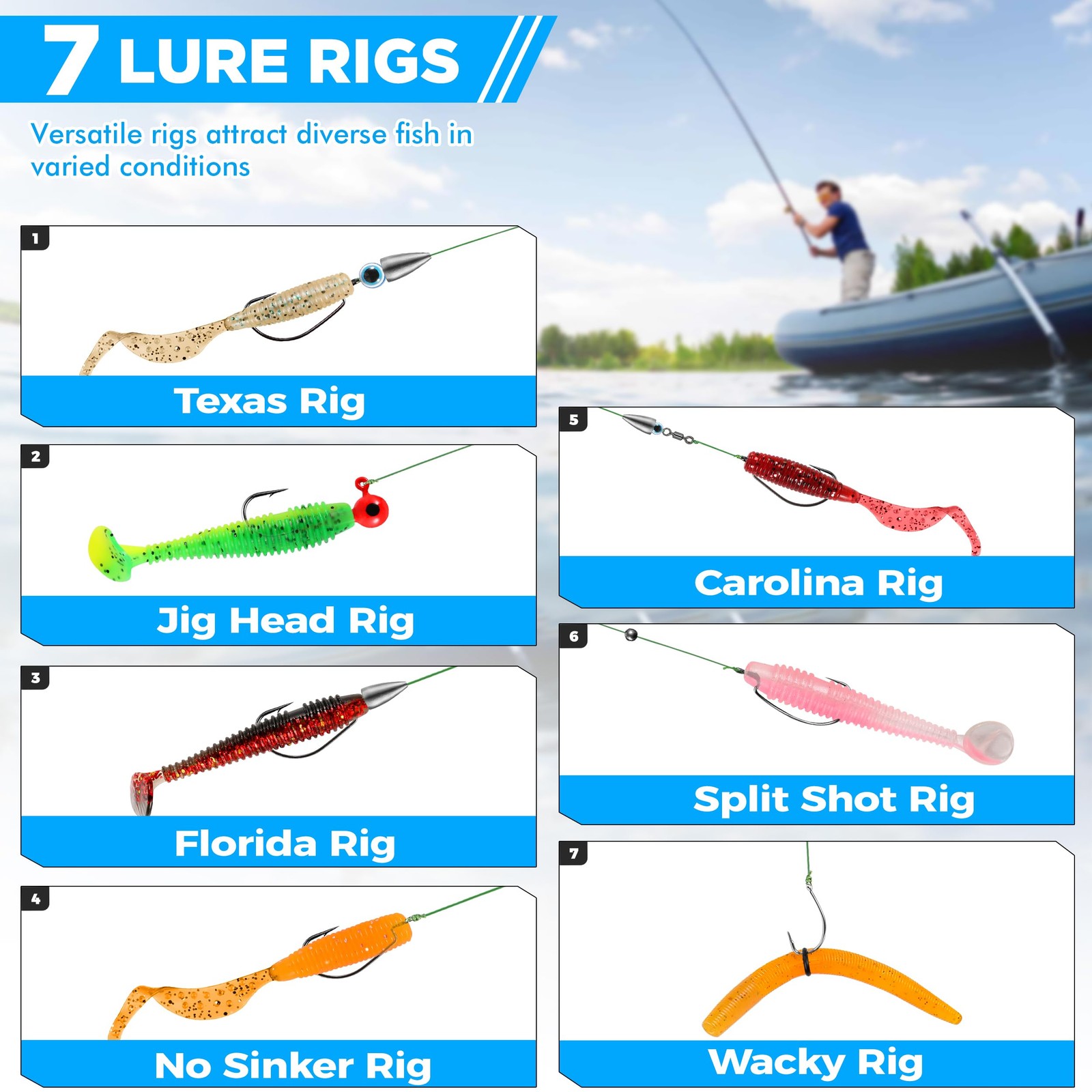 PLUSINNO Fishing Lures, 137Pcs Tackle Box with Included, 5″